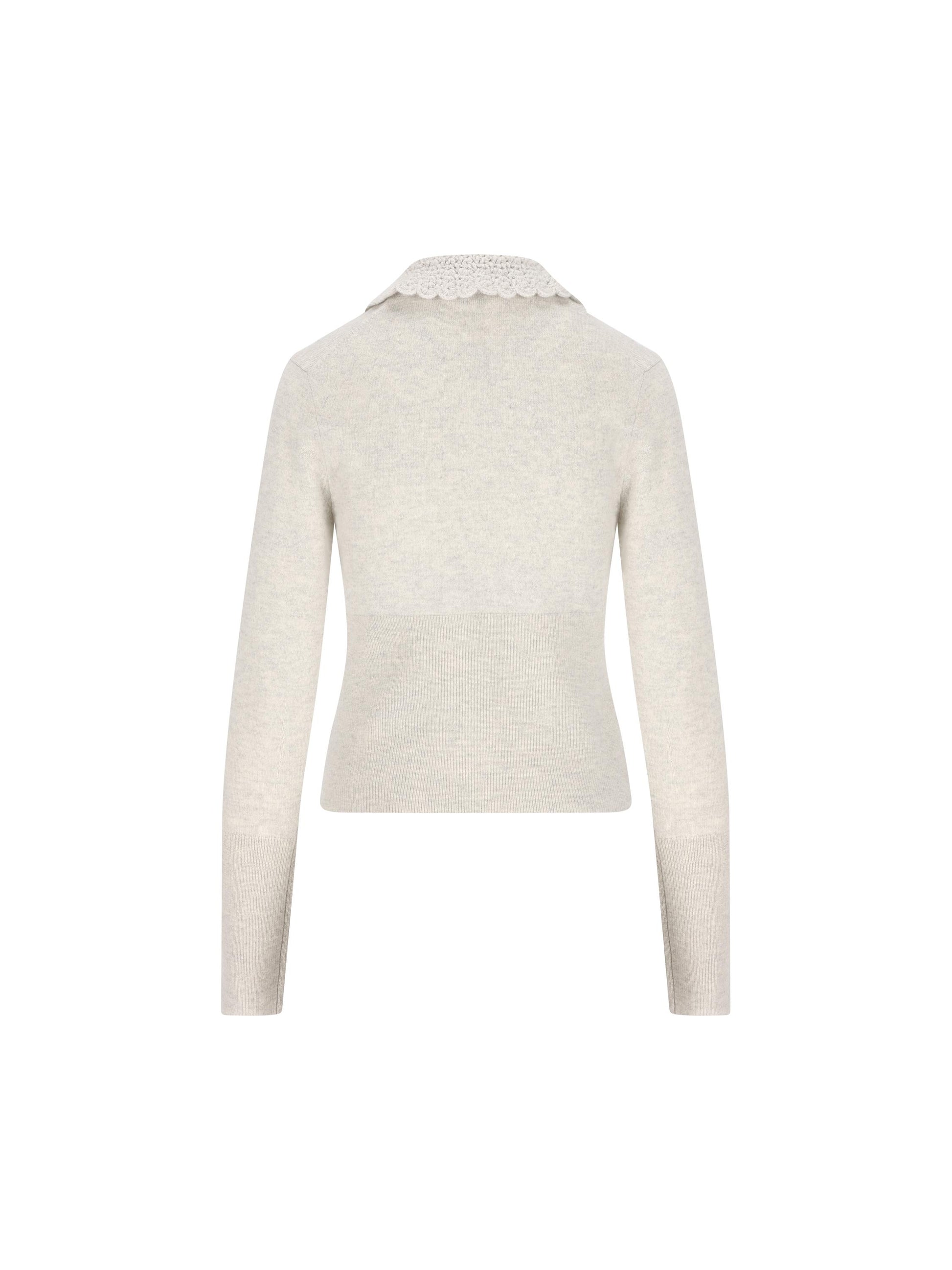 Cardigan aderente con logo in maglia di lana CH26SMC03530 00N CHLOE' 