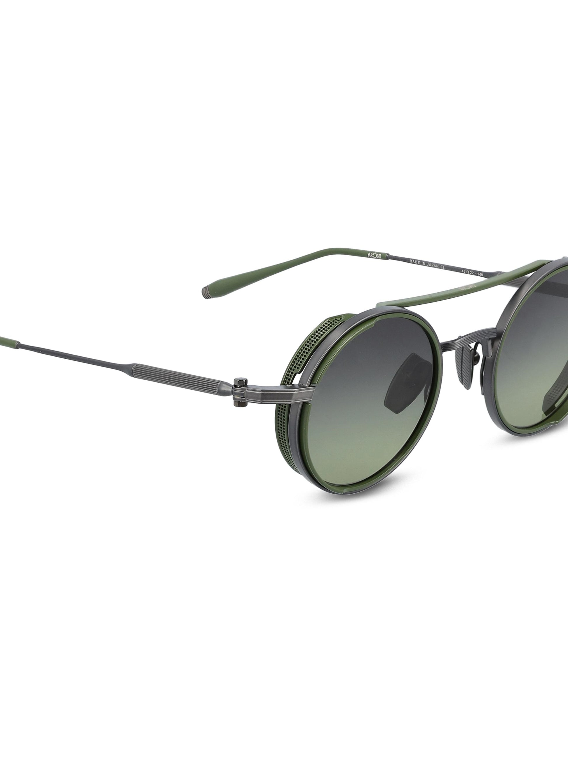 Occhiali realizzati in titanio. AKS-505E-46 BLK - OLV AKONI 