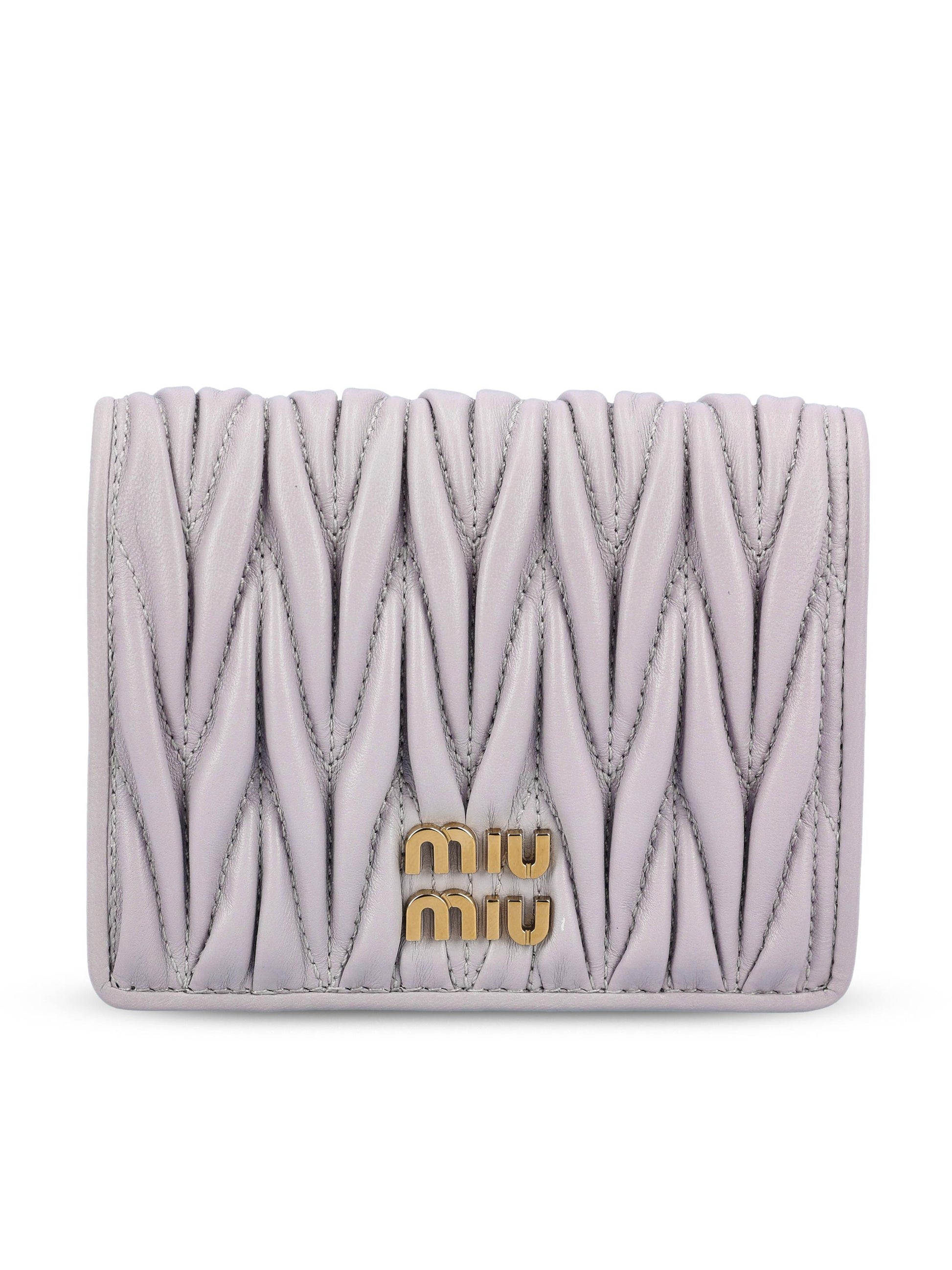 Portafoglio piccolo in nappa matelassé 5MV204 AFPPF0230 MIU MIU 