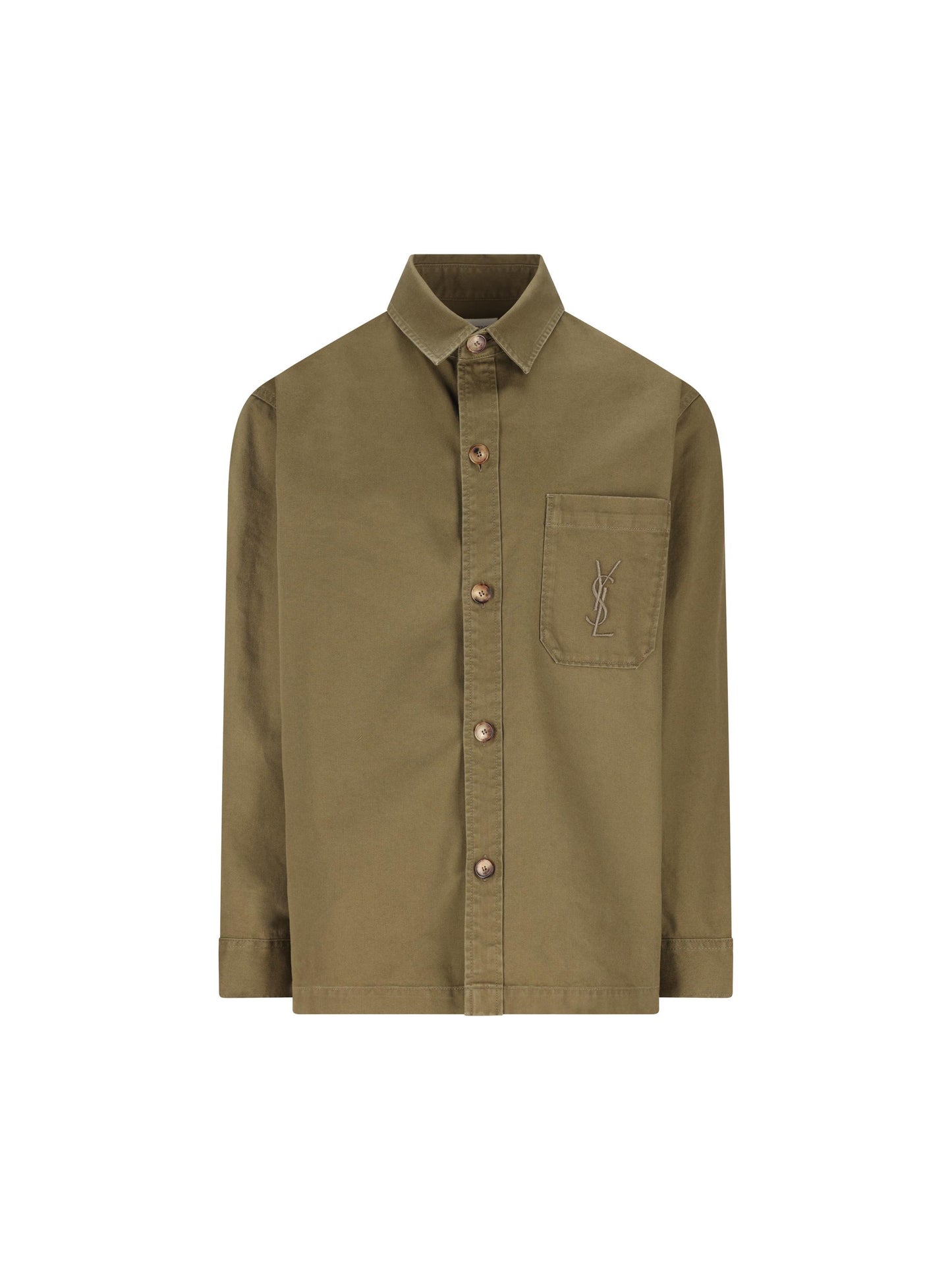 Overshirt realizzata in cotone e lino. 838697 Y253W3530 SAINT LAURENT 