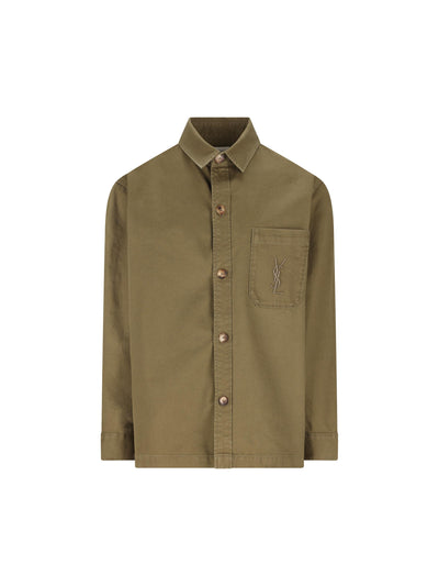 Overshirt realizzata in cotone e lino. 838697 Y253W3530 SAINT LAURENT 