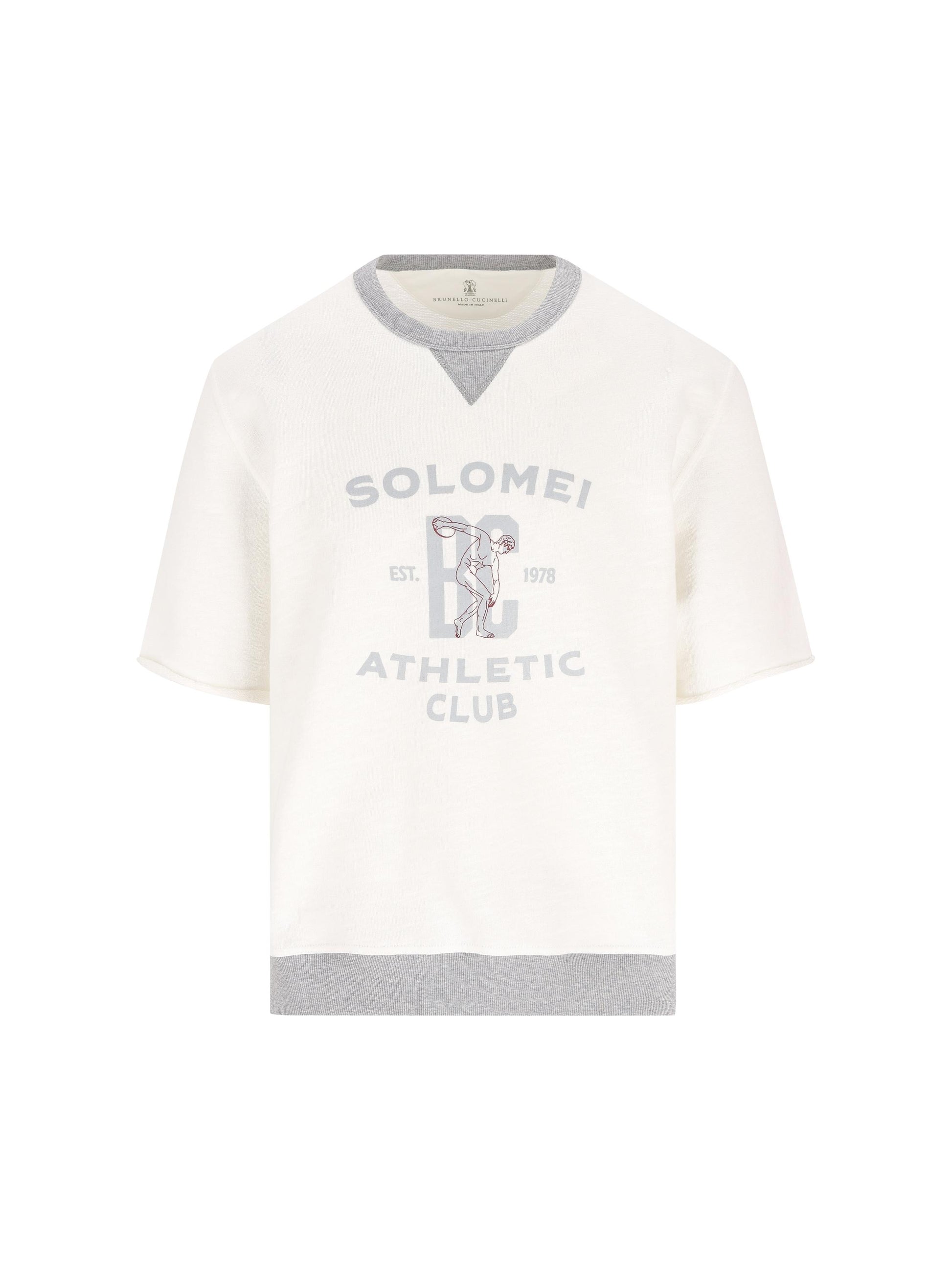 Maglia realizzata in cotone e lino. MR8313378G CTQ27 BRUNELLO CUCINELLI 