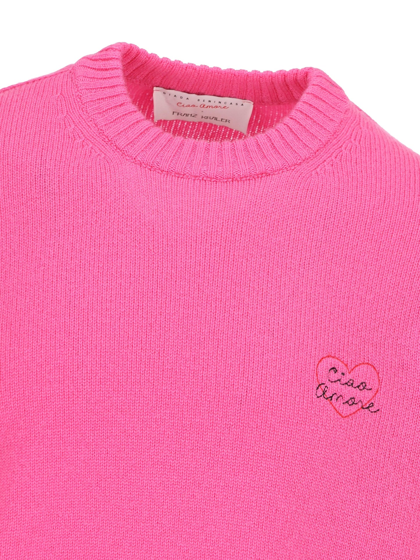 Pullover "Heartbeat" in cashmere. S25M10 06 GIADA BENINCASA 