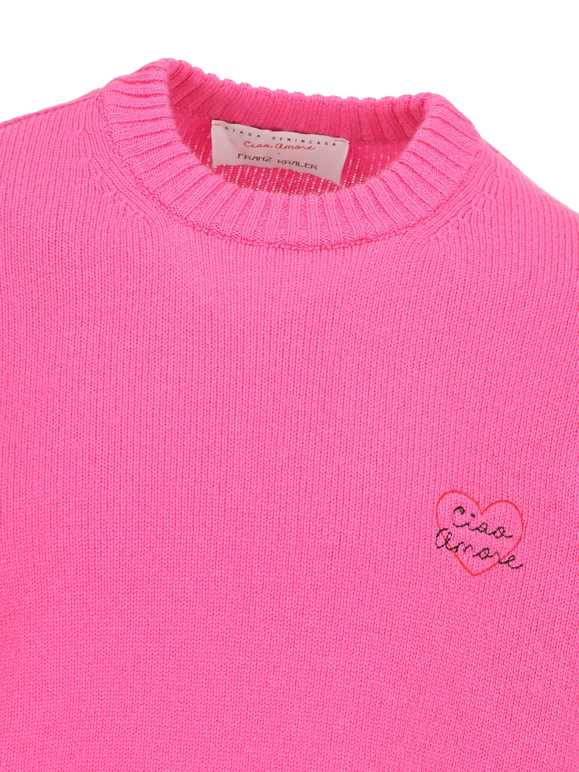 Pullover "Heartbeat" in cashmere. S25M10 06 GIADA BENINCASA 