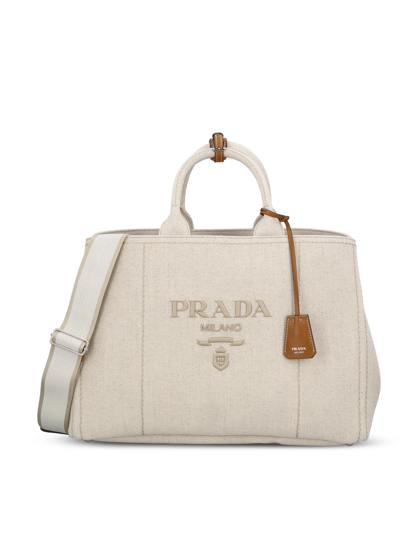 Borsa realizzata in cotone e lino. 2VG131 2CX9F0018 PRADA 