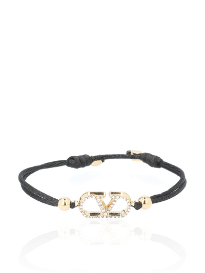 Bracciale realizzato in cotone e cristalli. 7W2J0X85RLV EDM VALENTINO GARAVANI 