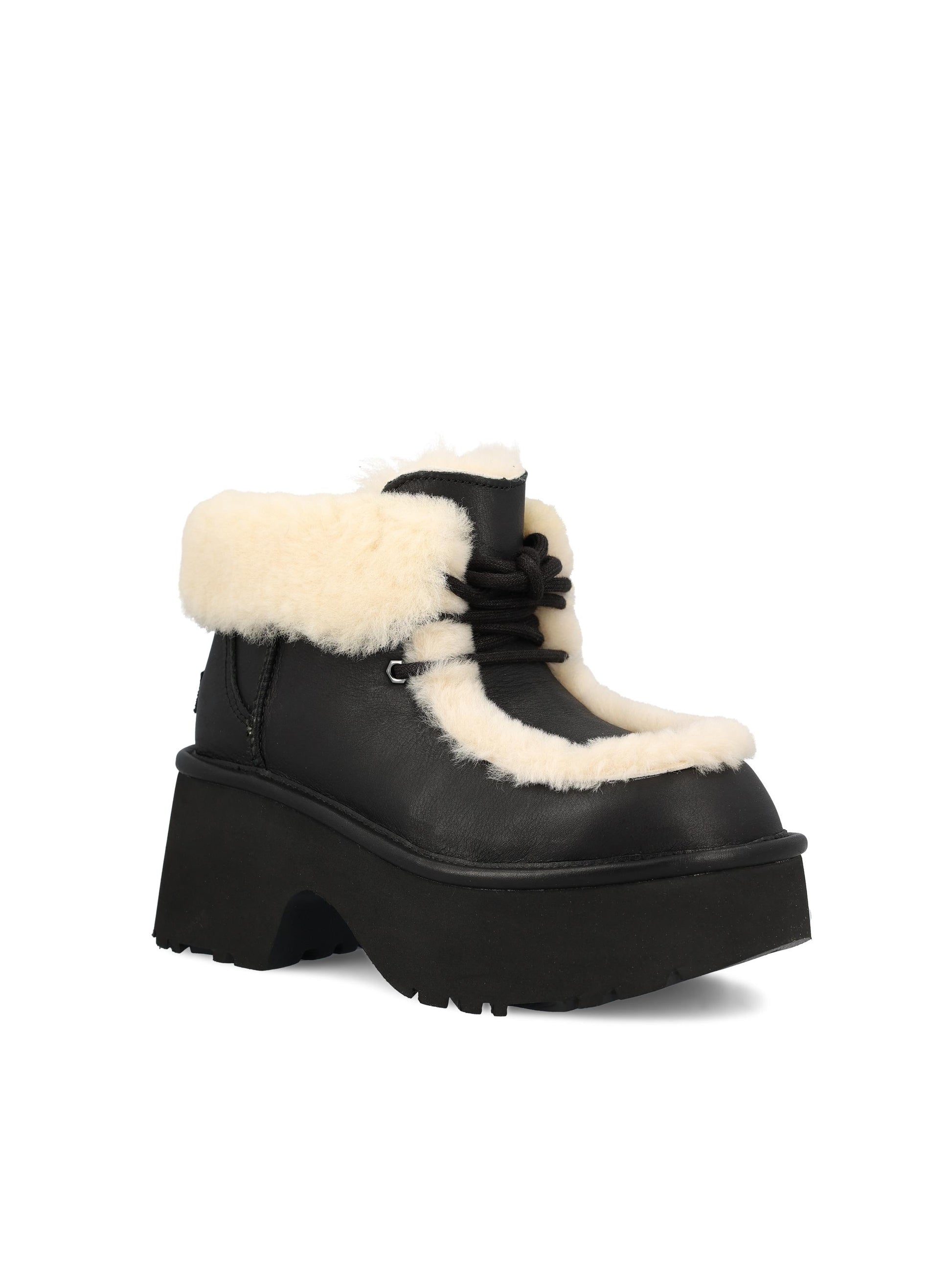Stivali Classic Esmee Leather Lace Up 1176110 BLK UGG 