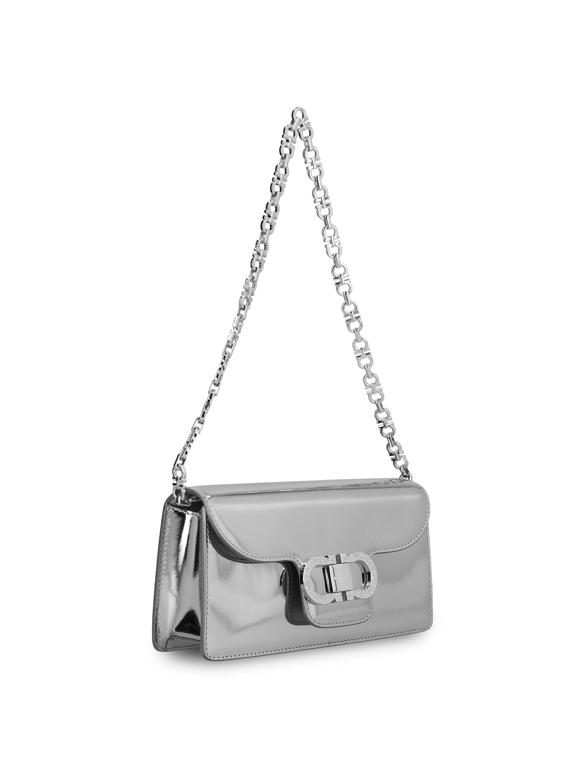 Mini bag catena Double Gancini 221049 790313002 SALVATORE FERRAGAMO 