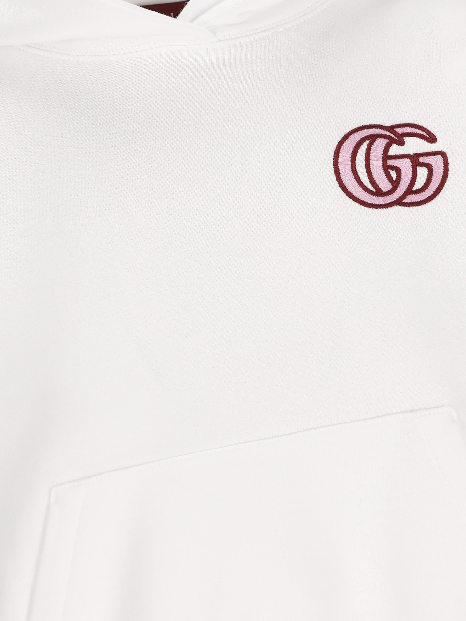 Felpa con cappuccio ricamata in jersey di cotone. 787274 XJG469692 GUCCI 