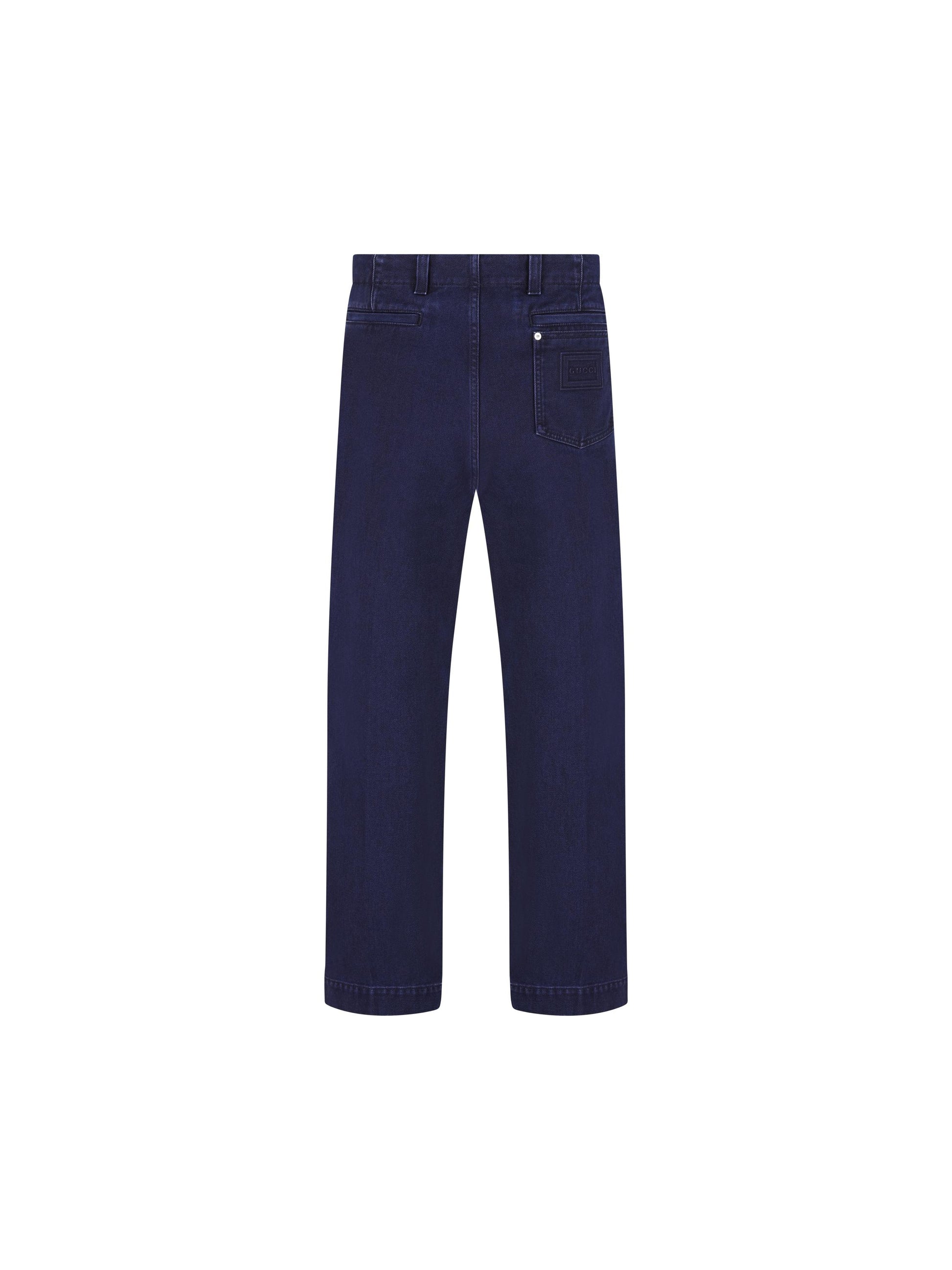 Pantaloni in Denim Délavé con Etichetta in Rilievo 835168 XDDA84447 GUCCI 