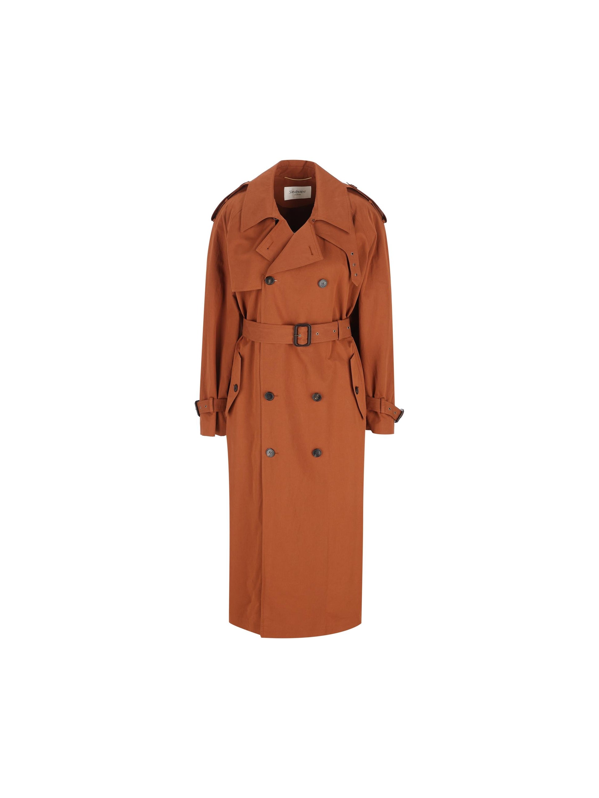 Trench realizzato in cotone e seta. 851259 Y6J952089 SAINT LAURENT 