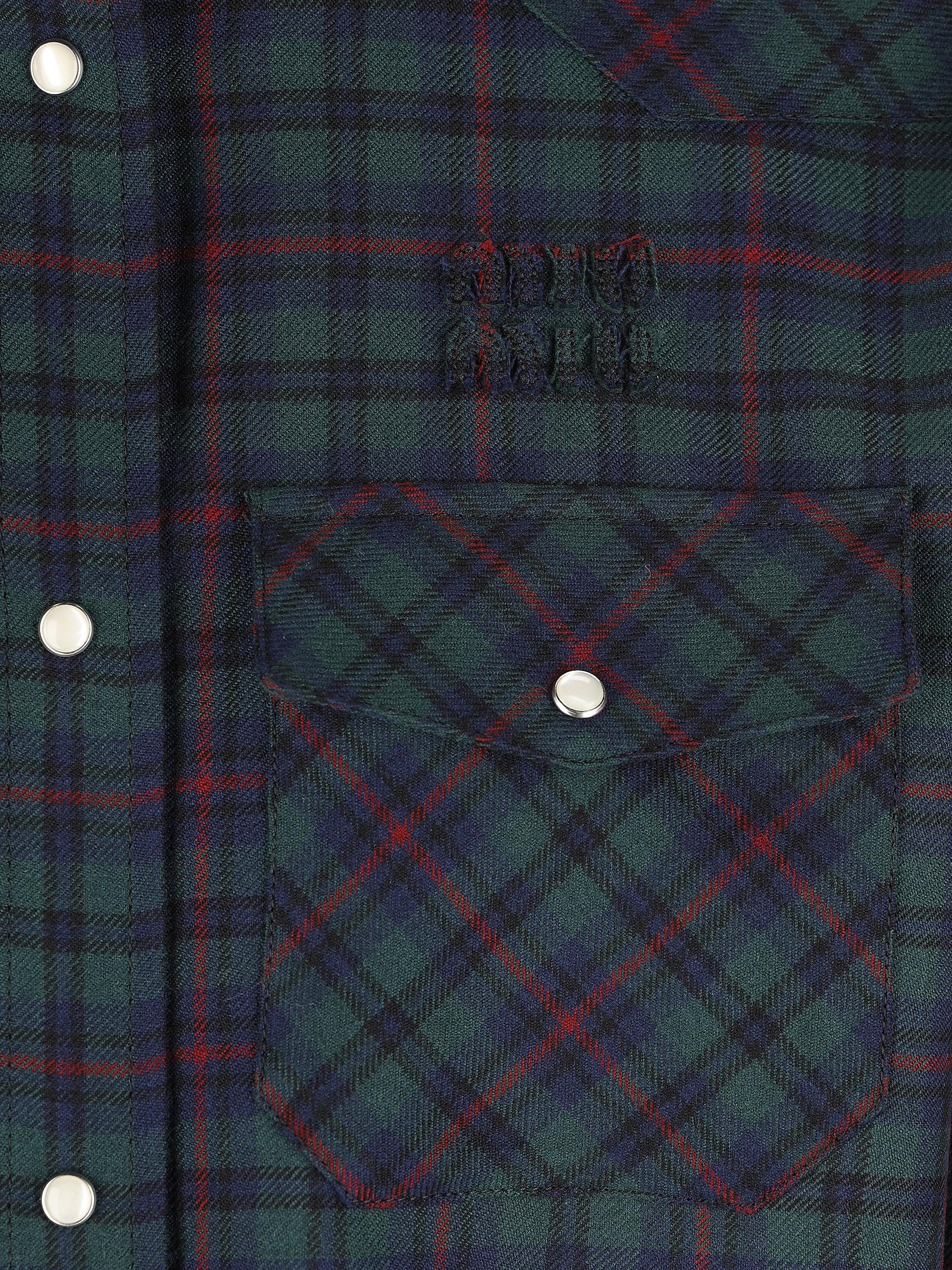 Camicia in lana vergine. MK1970 174RF0D3Z MIU MIU 