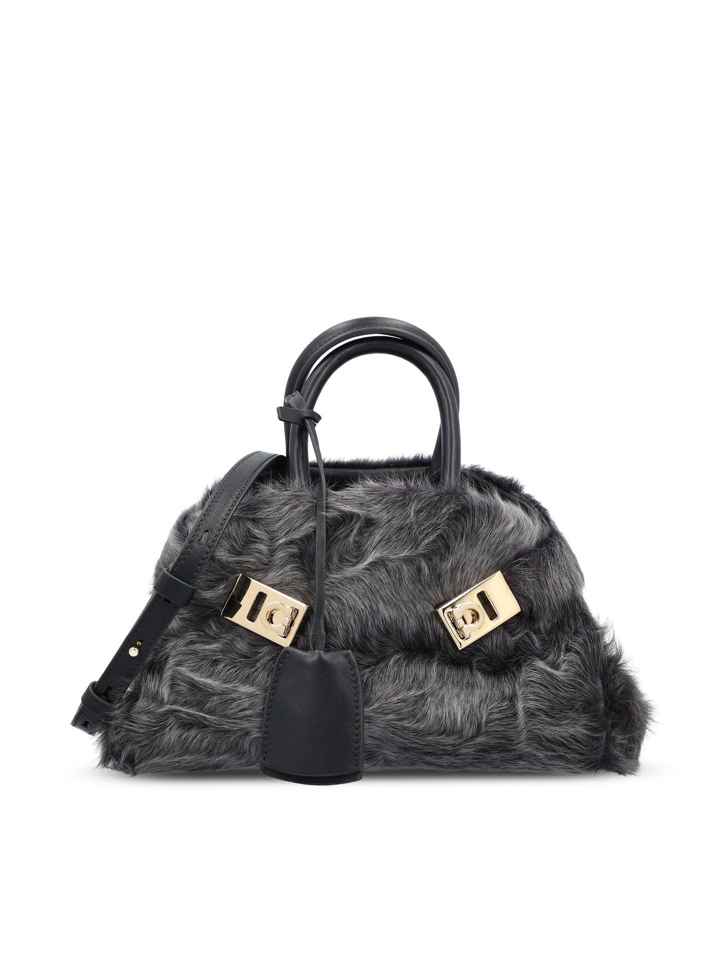 Borsa realizzata in shearling di capretto e vitello. 21A451 787979001 SALVATORE FERRAGAMO 