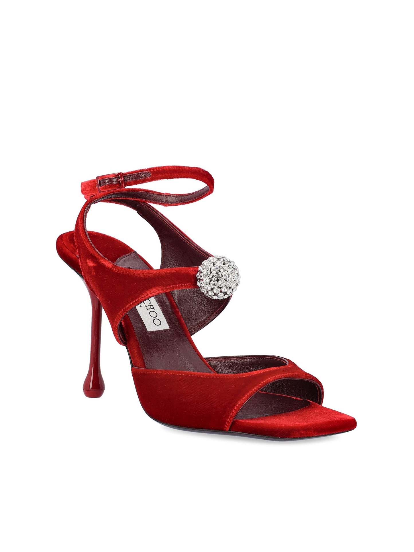 JIMMY CHOO ORB 95IQBRUBY RED/CRYSTAL