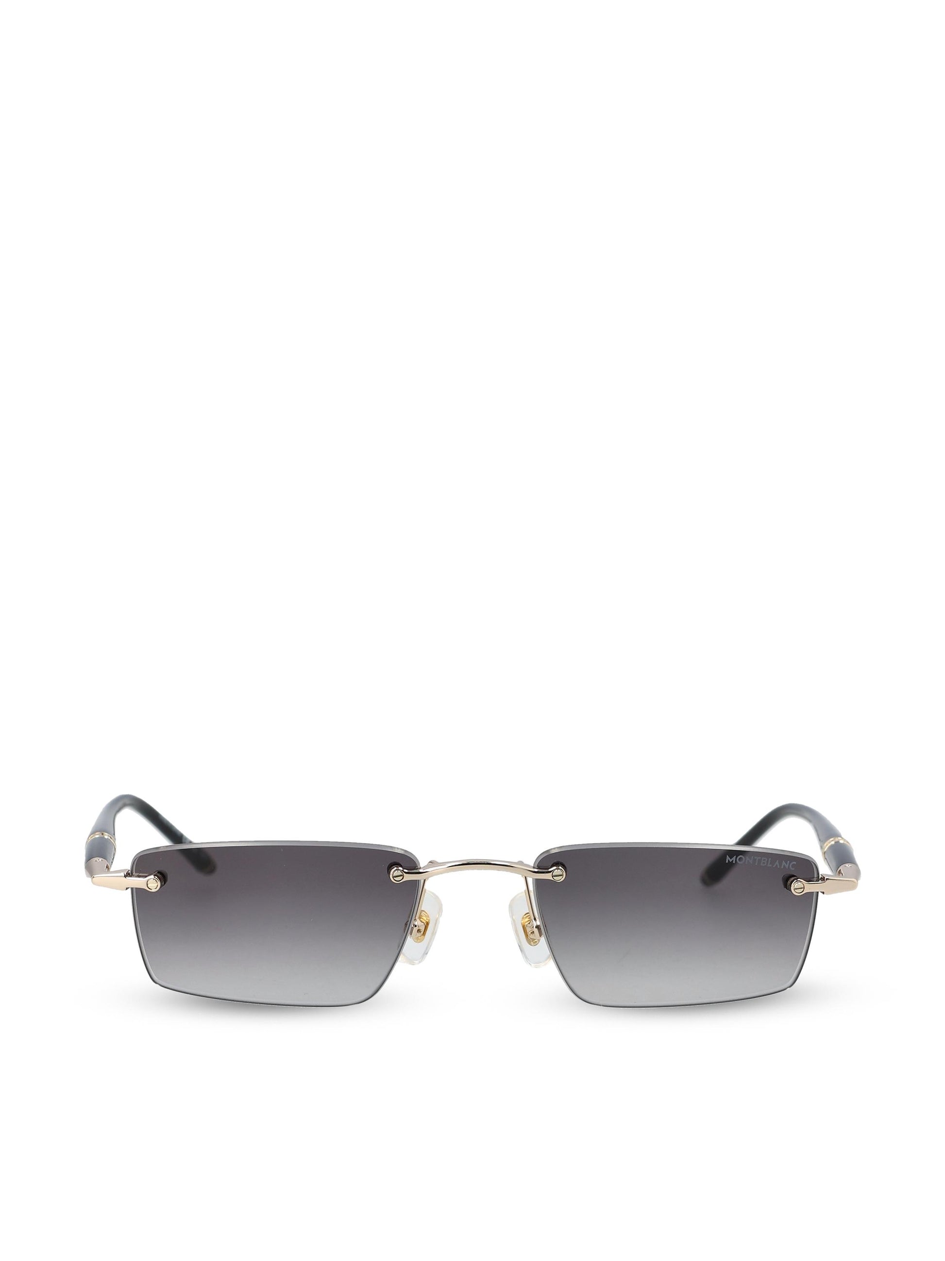 Occhiali da sole in metallo MB0484S GOLD-BLACK-GREY MONTBLANC 