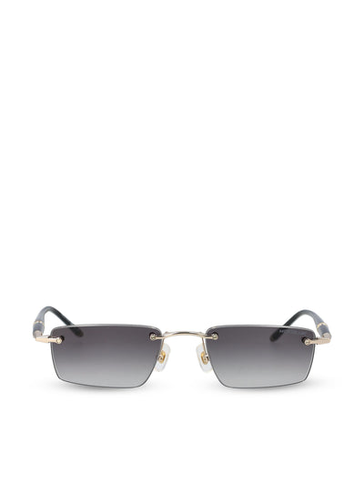 Occhiali da sole in metallo MB0484S GOLD-BLACK-GREY MONTBLANC 