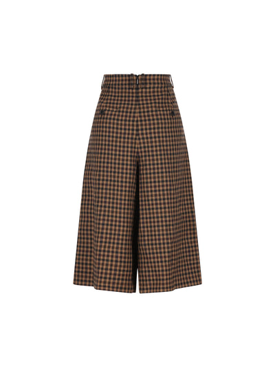Gonna pantalone realizzata in lana a quadri. 831073 Y3J122945 SAINT LAURENT 
