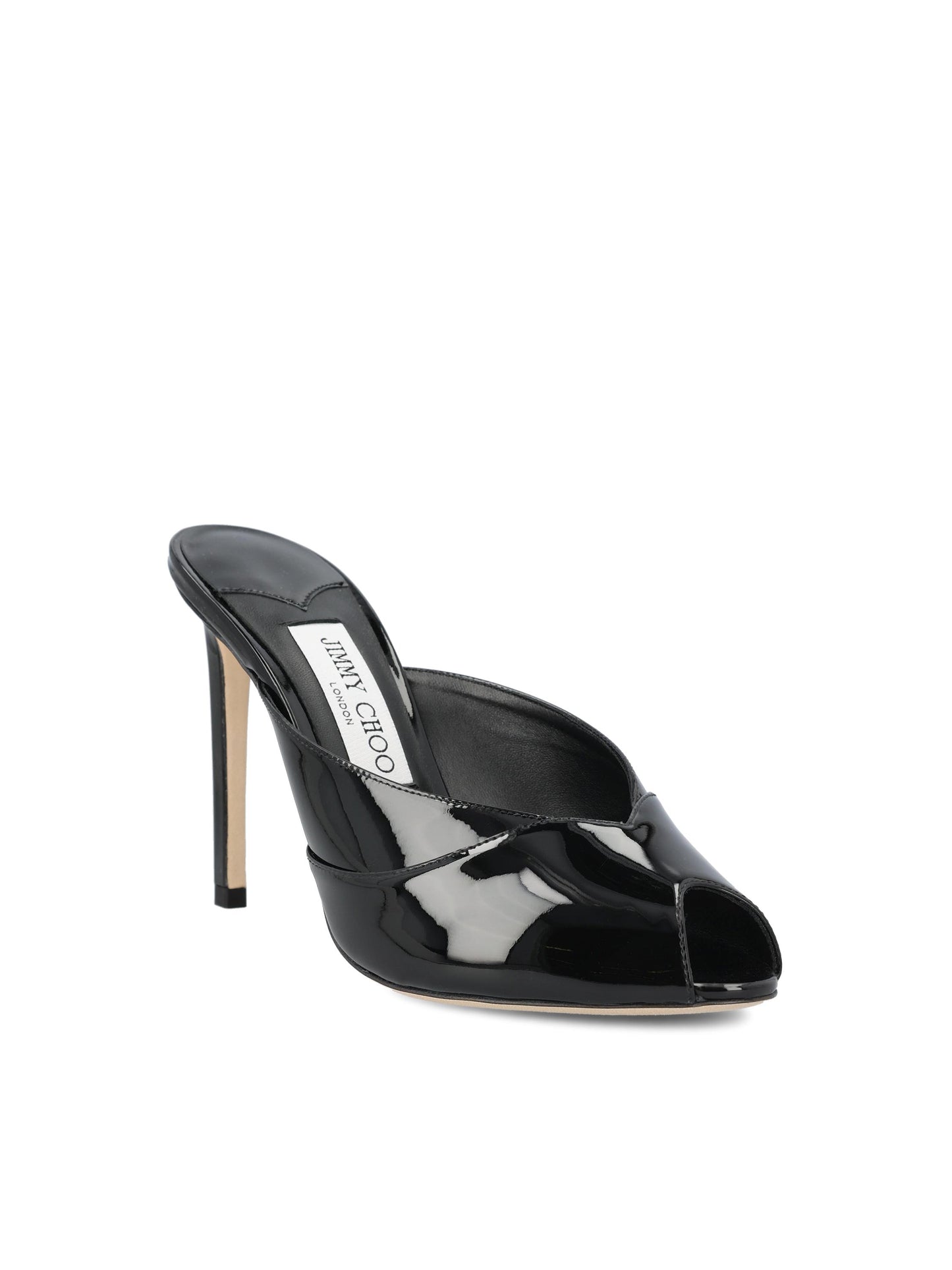 Sabot realizzate in pelle verniciata. BRIGITTE MULE100 PATBLACK JIMMY CHOO 