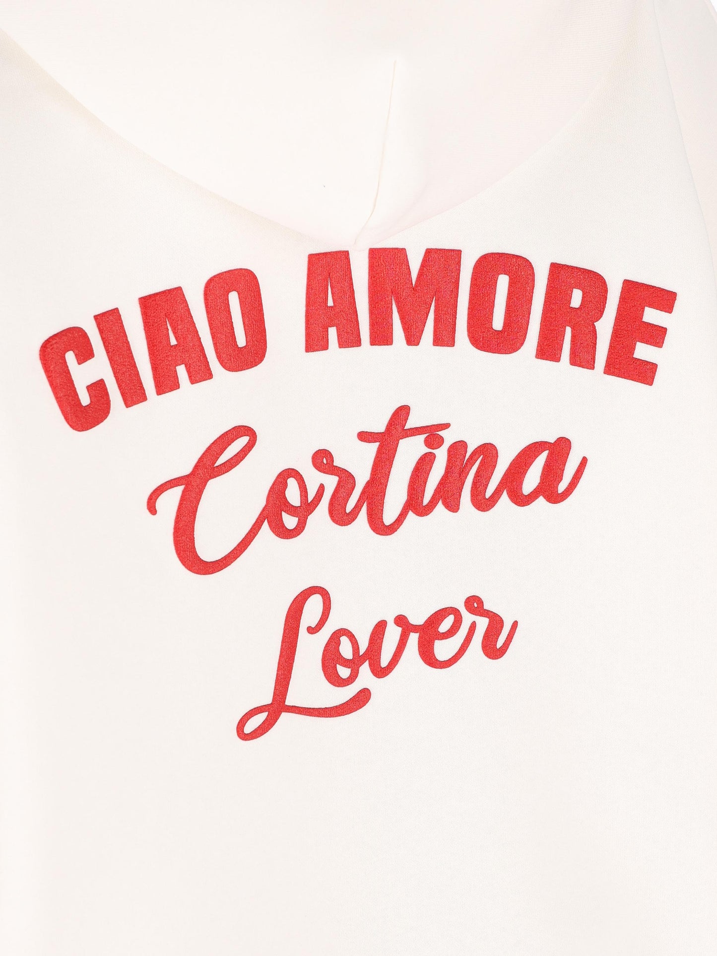 Felpa con cappuccio Ciao Amore Cortina Lover F25ET2322K 01 GIADA BENINCASA 