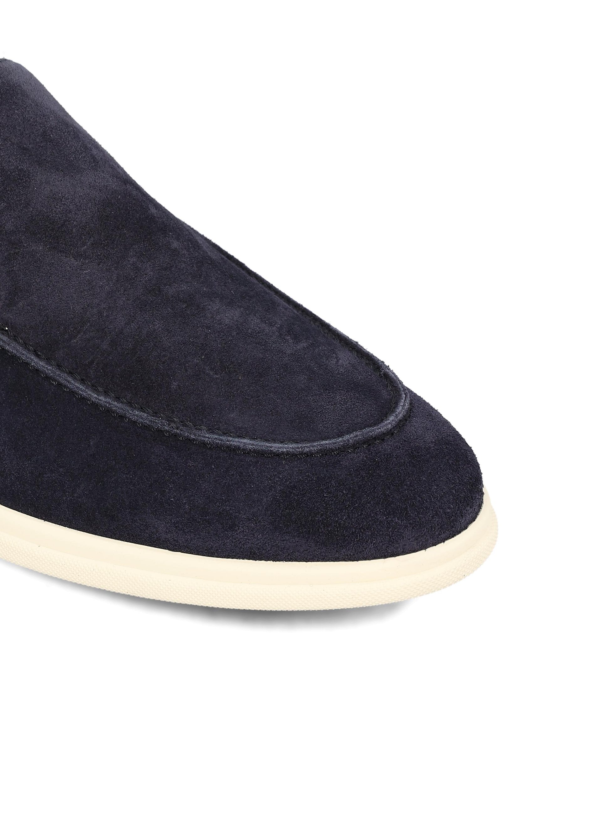 Mocassini realizzati in pelle scamosciata. SIMON BLU TAGLIATORE 