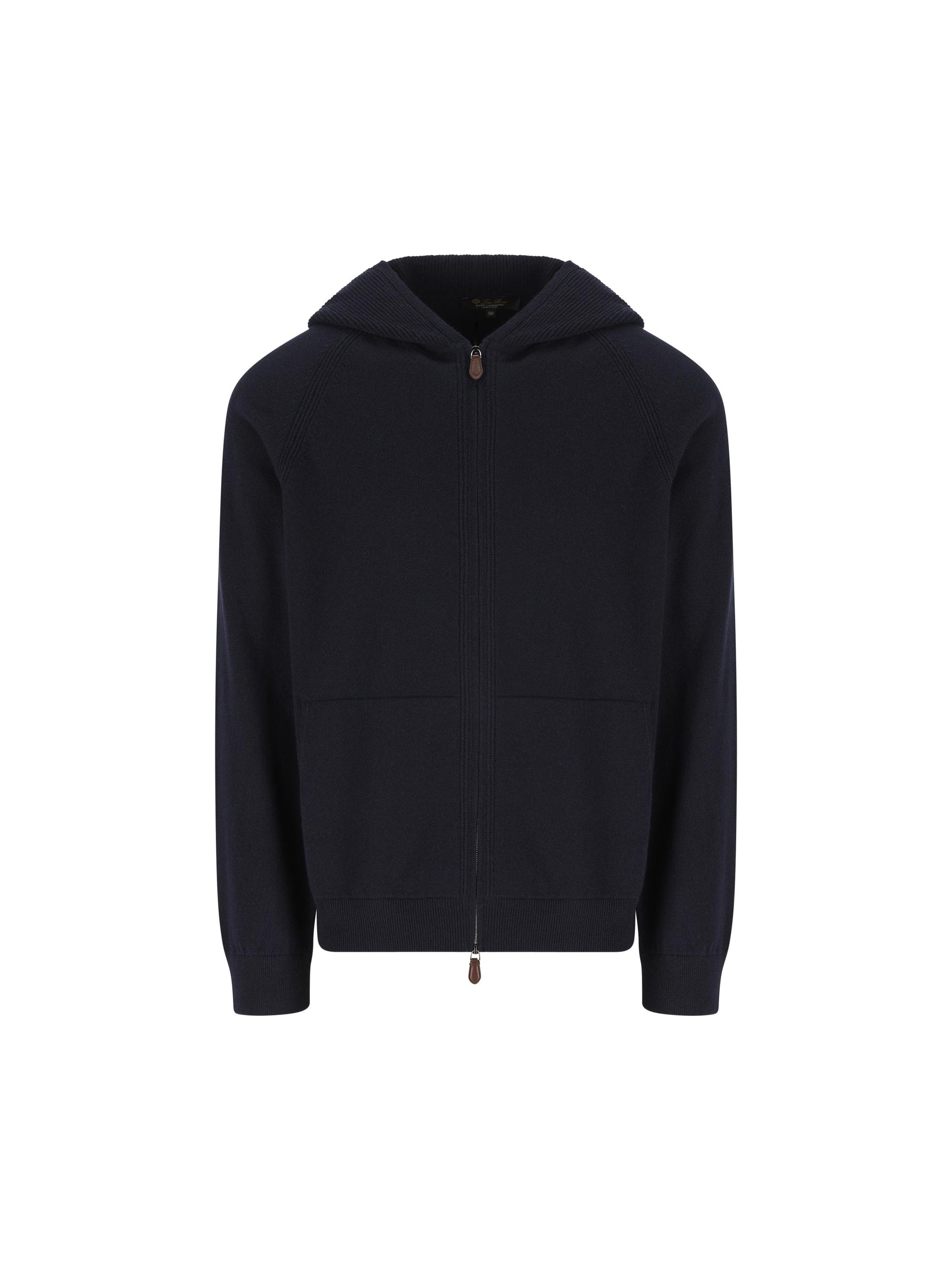 Felpa in 100% Baby Cashmere con Cappuccio FAP0178 W000 LORO PIANA 