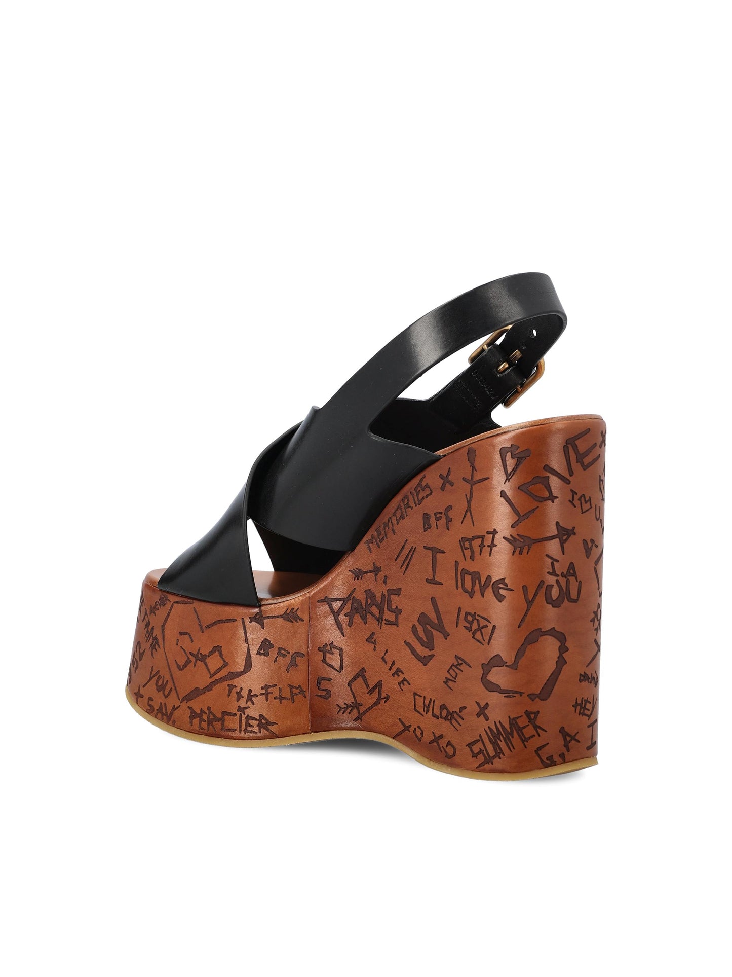 Sandali realizzati in vacchetta semi-lucida CHC24A02YLU 001 CHLOE' 