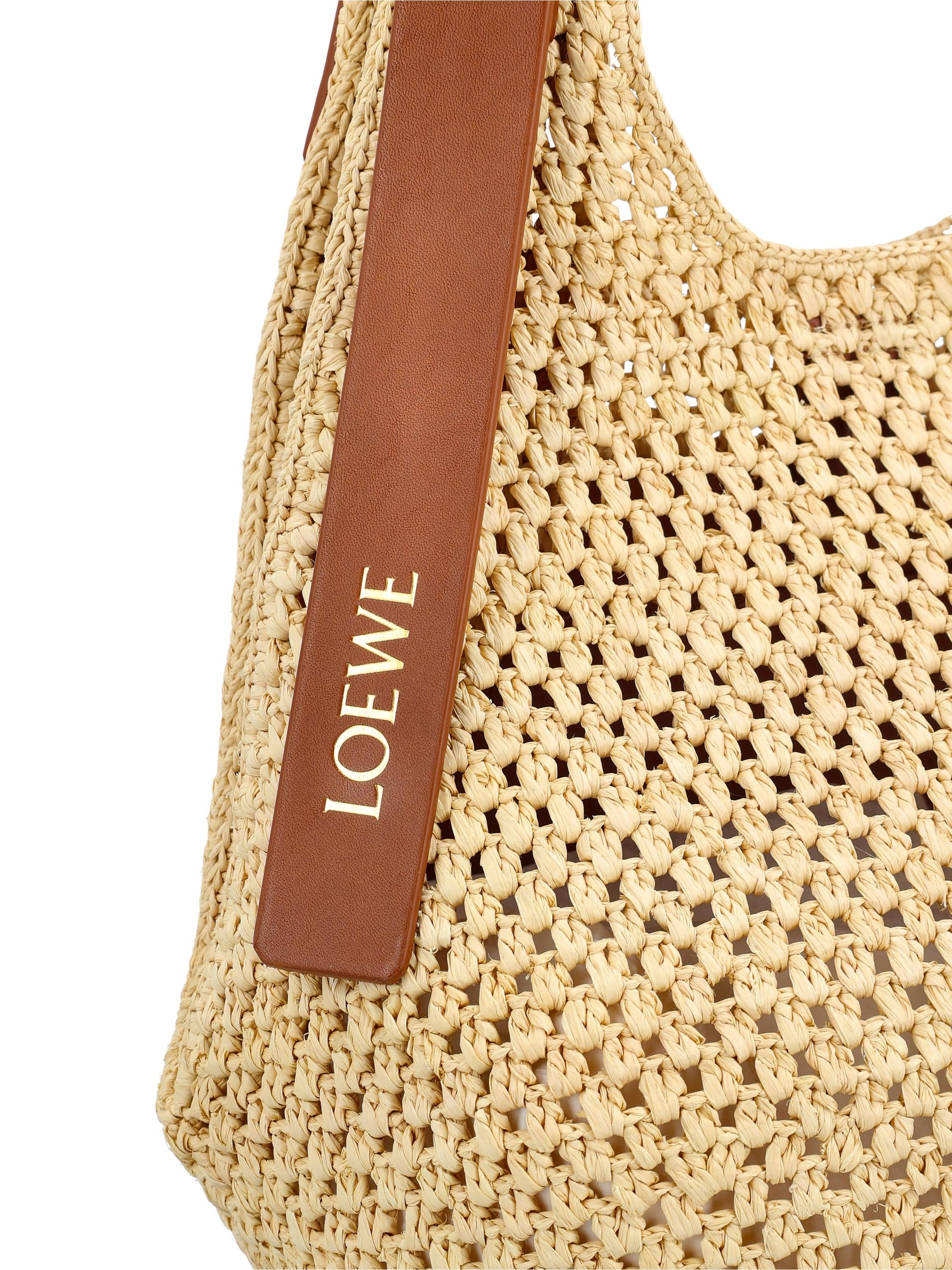 Borsa realizzata in rafia e pelle di vitello. A914W86X01 2435 LOEWE - PAULA'S IBIZA 
