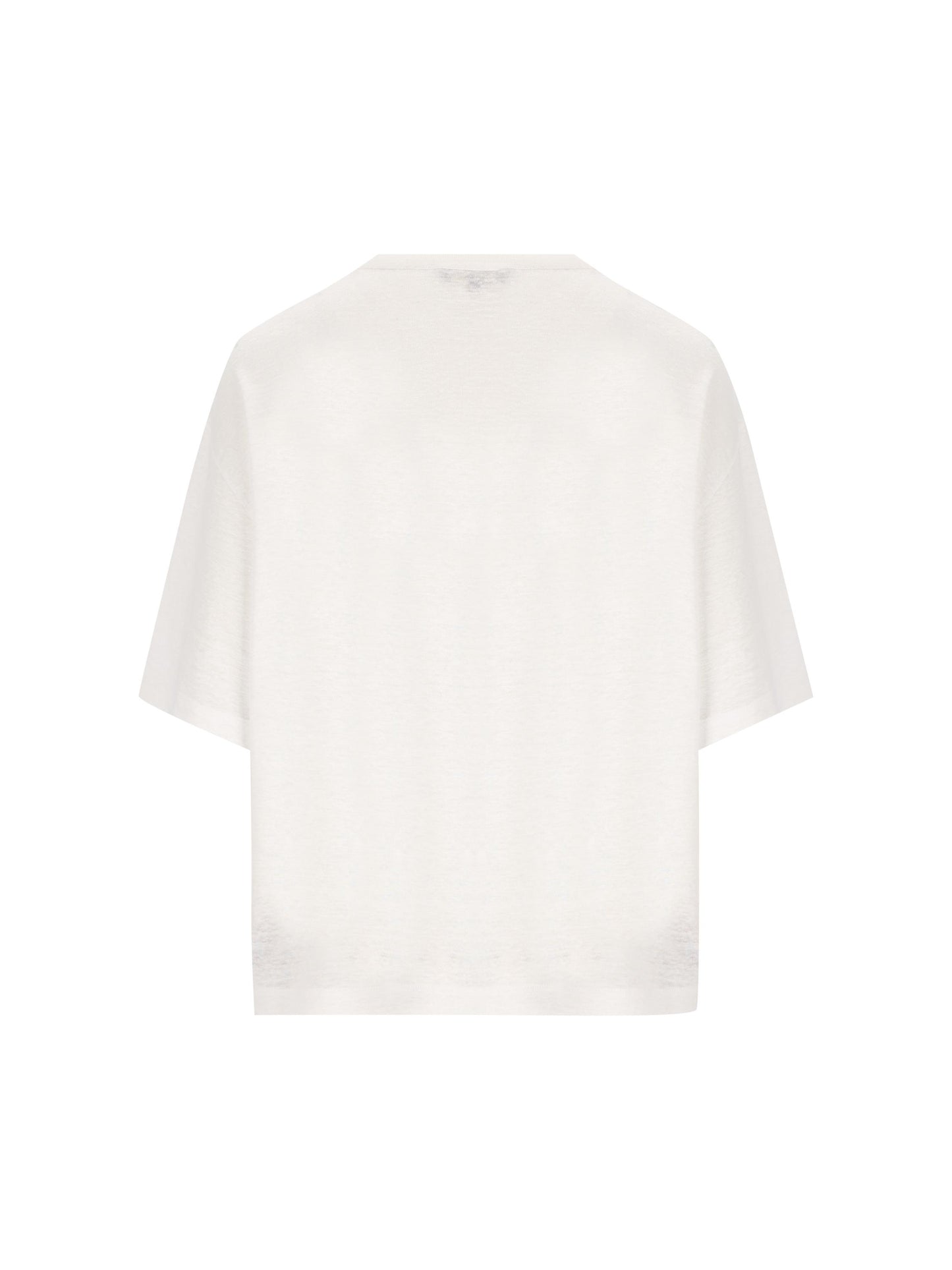 T-Shirt realizzata in lino. FAM8654 1000 LORO PIANA 
