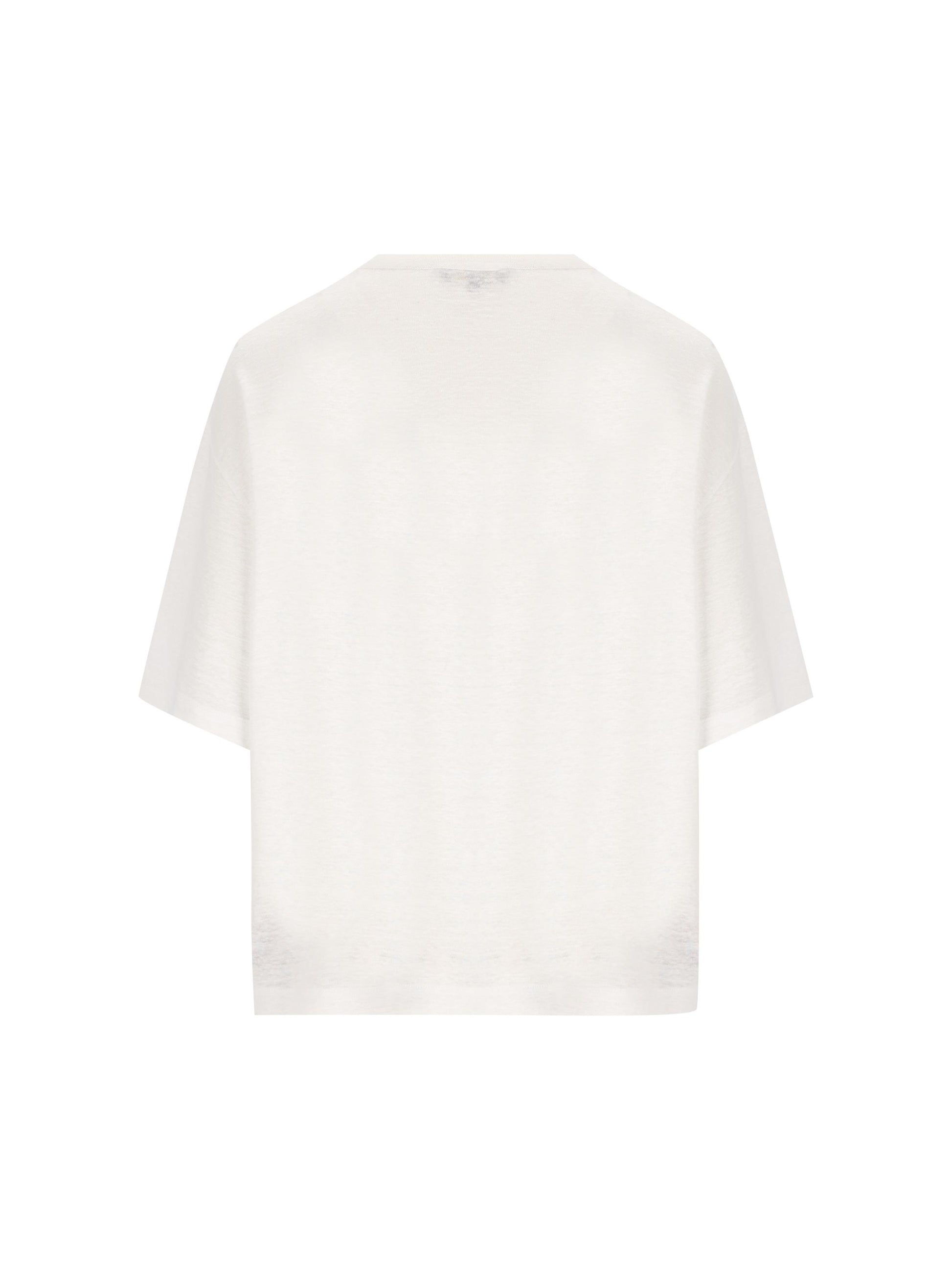 T-Shirt realizzata in lino. FAM8654 1000 LORO PIANA 