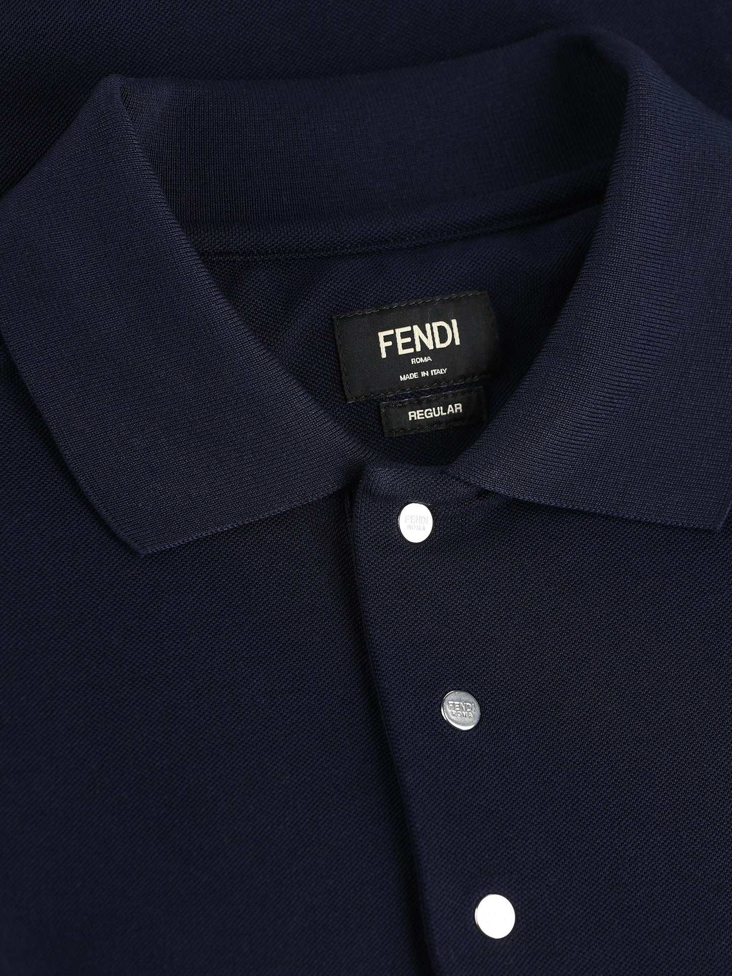 Polo in cotone blu navy FY1309 AY0IF0QB0 FENDI 