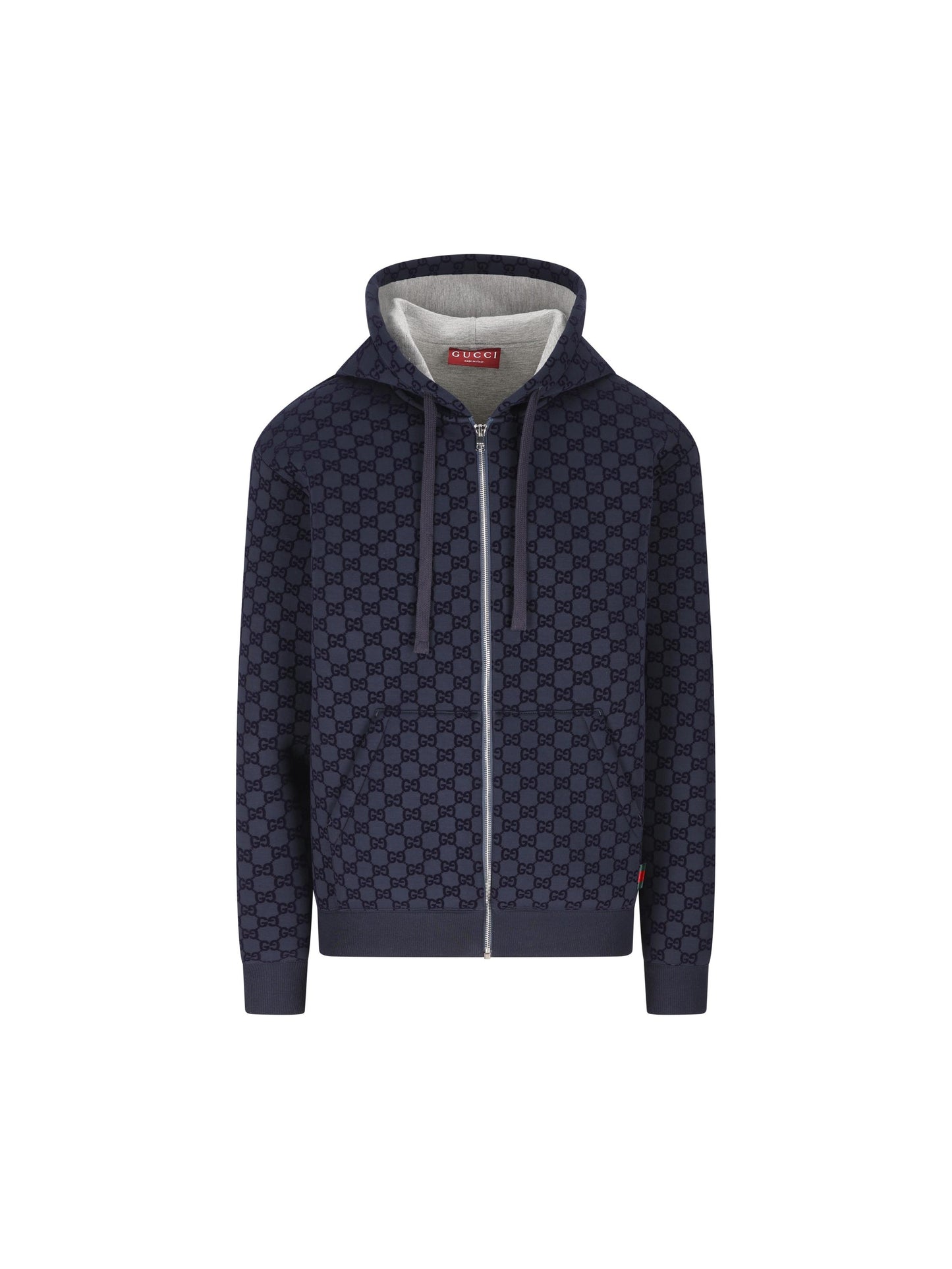 Giacca in viscosa di cotone doppiato con cerniera e stampa GG 819275 XJHCU4003 GUCCI 