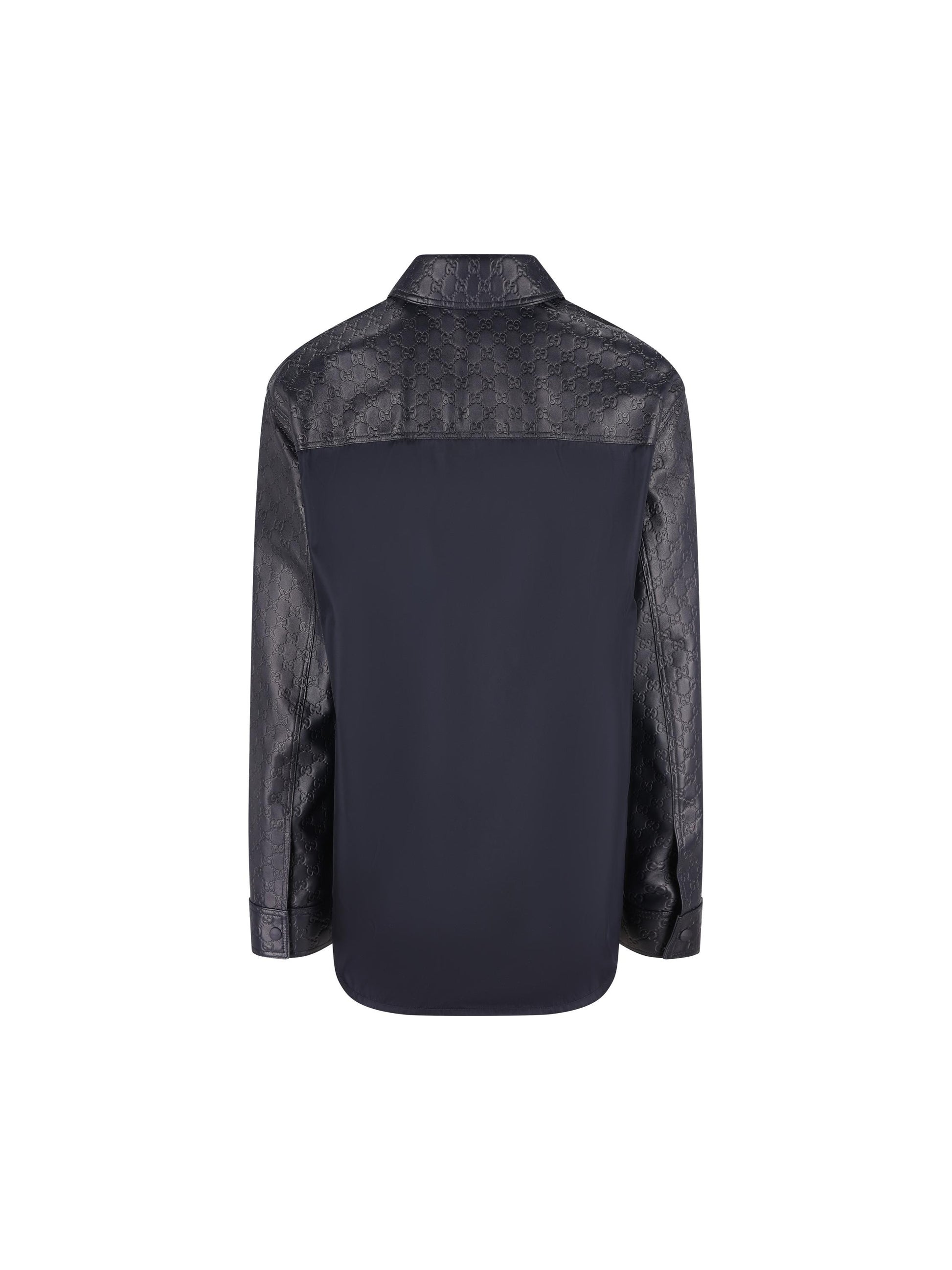 Camicia in pelle con motivo GG 833460 XNA734139 GUCCI 