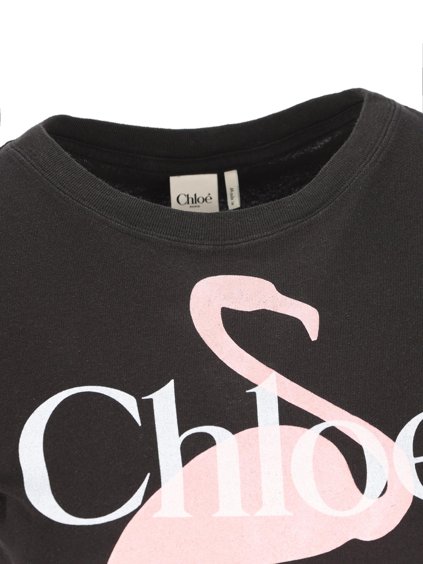 T-shirt baby fit con logo in jersey di cotone CH26SJH08194 070 CHLOE' 