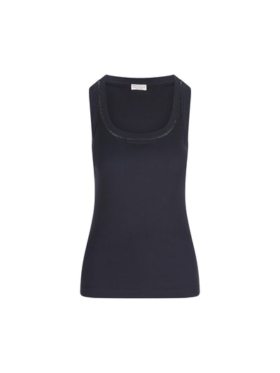 Top realizzato in cotone ed elastan. MG902BW710 C4224 BRUNELLO CUCINELLI 