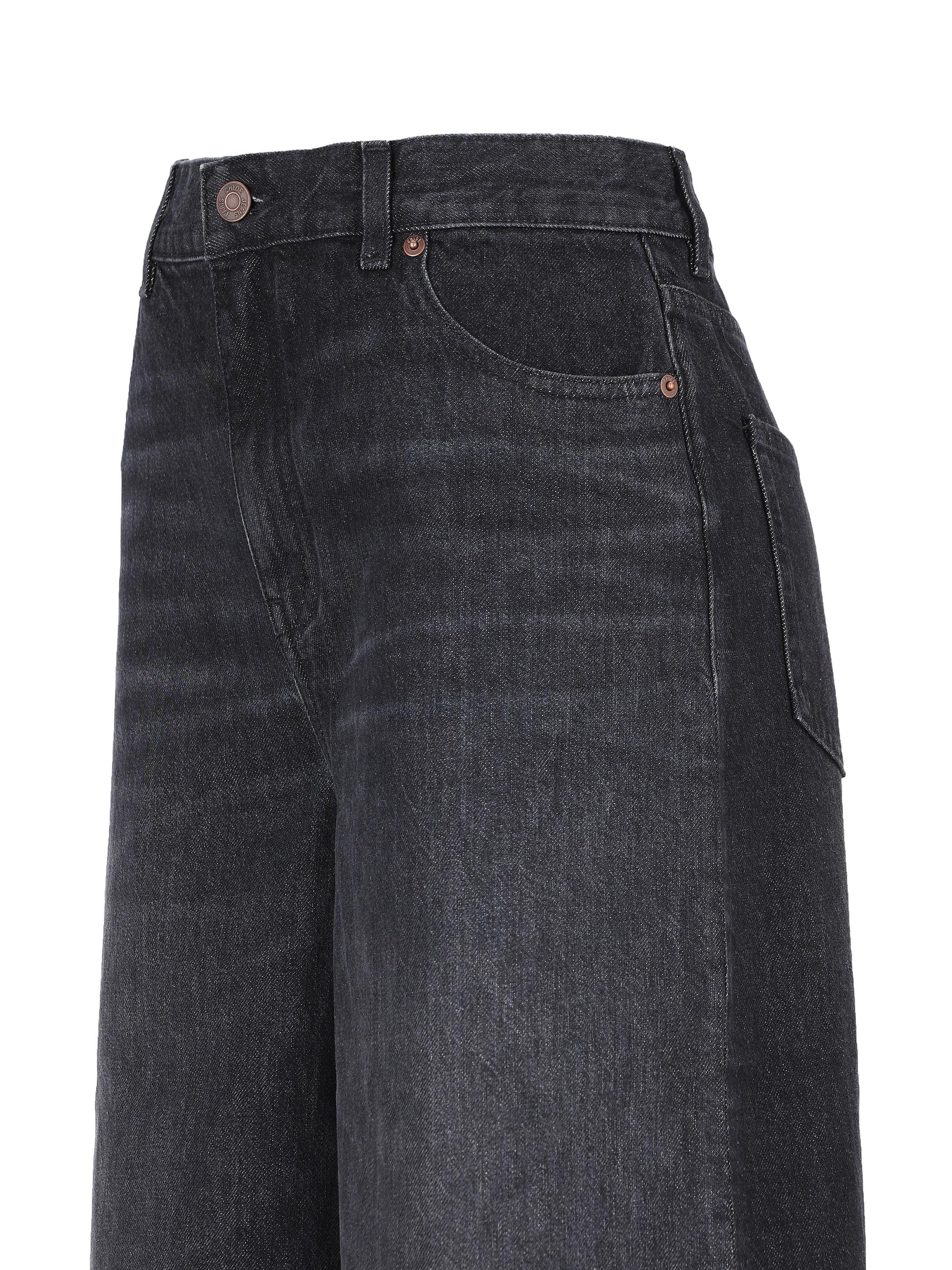Jeans a gamba ampia e vita alta in denim CH25ADP02156 075 CHLOE' 