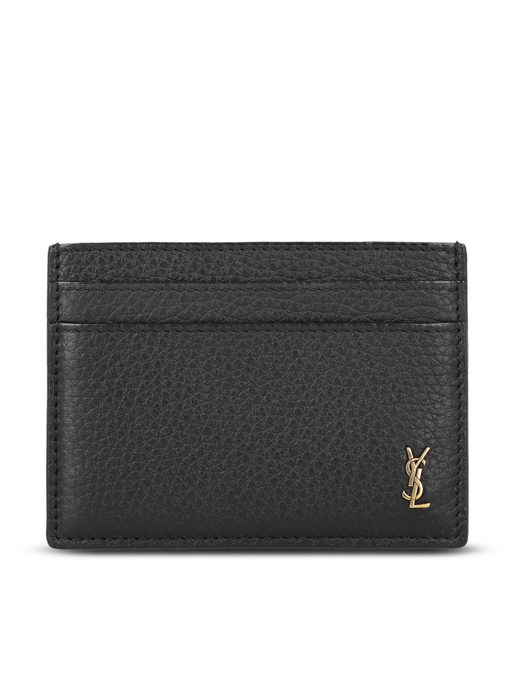 Portacarte realizzato in pelle martellata. 847951 AAET91000 SAINT LAURENT 