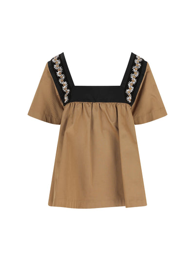 Top realizzato in cotone. P981NR 19Q7F0594 PRADA 