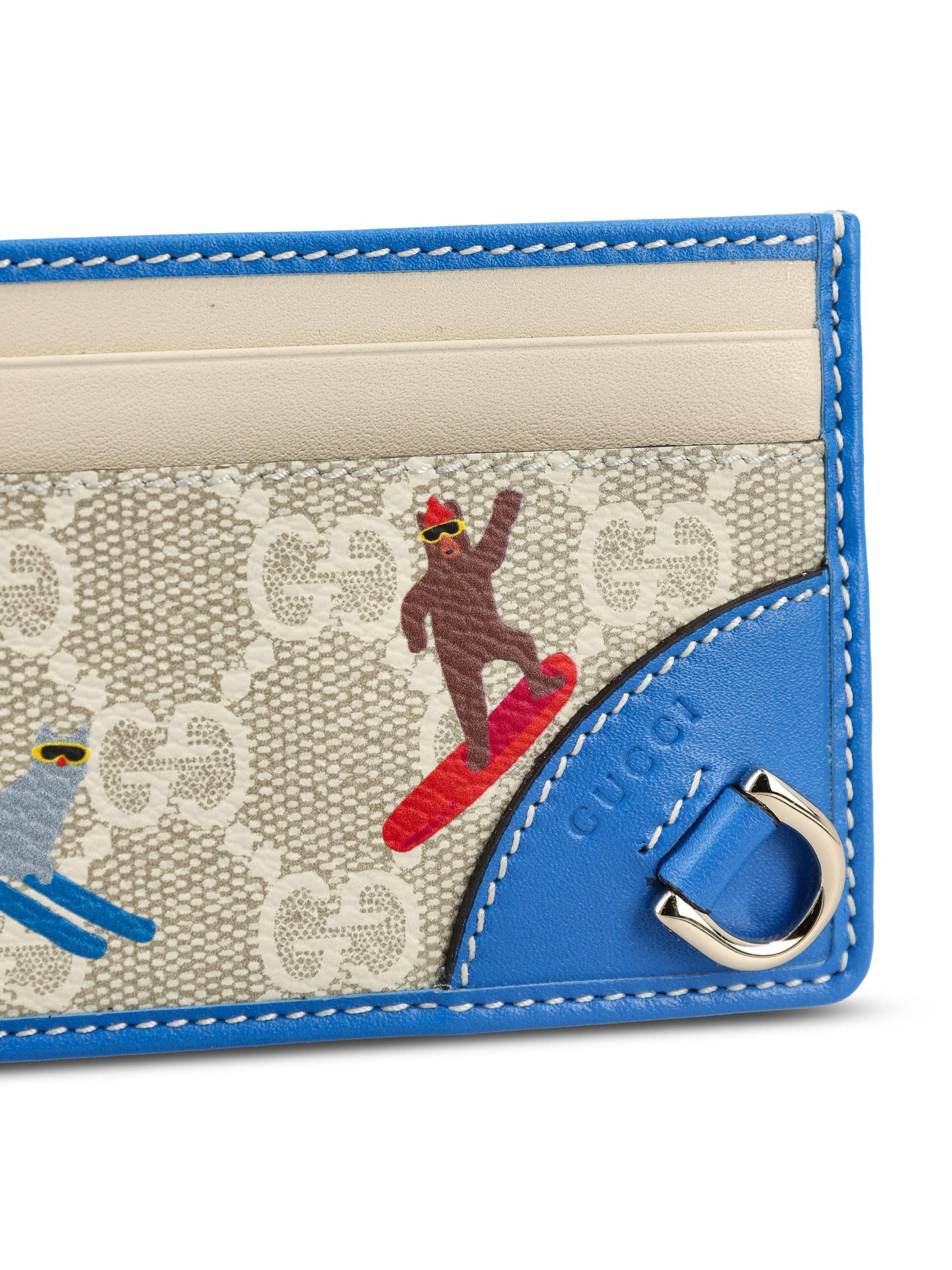 Portacarte realizzato in tessuto e pelle. 859675 FAFRT9649 GUCCI 