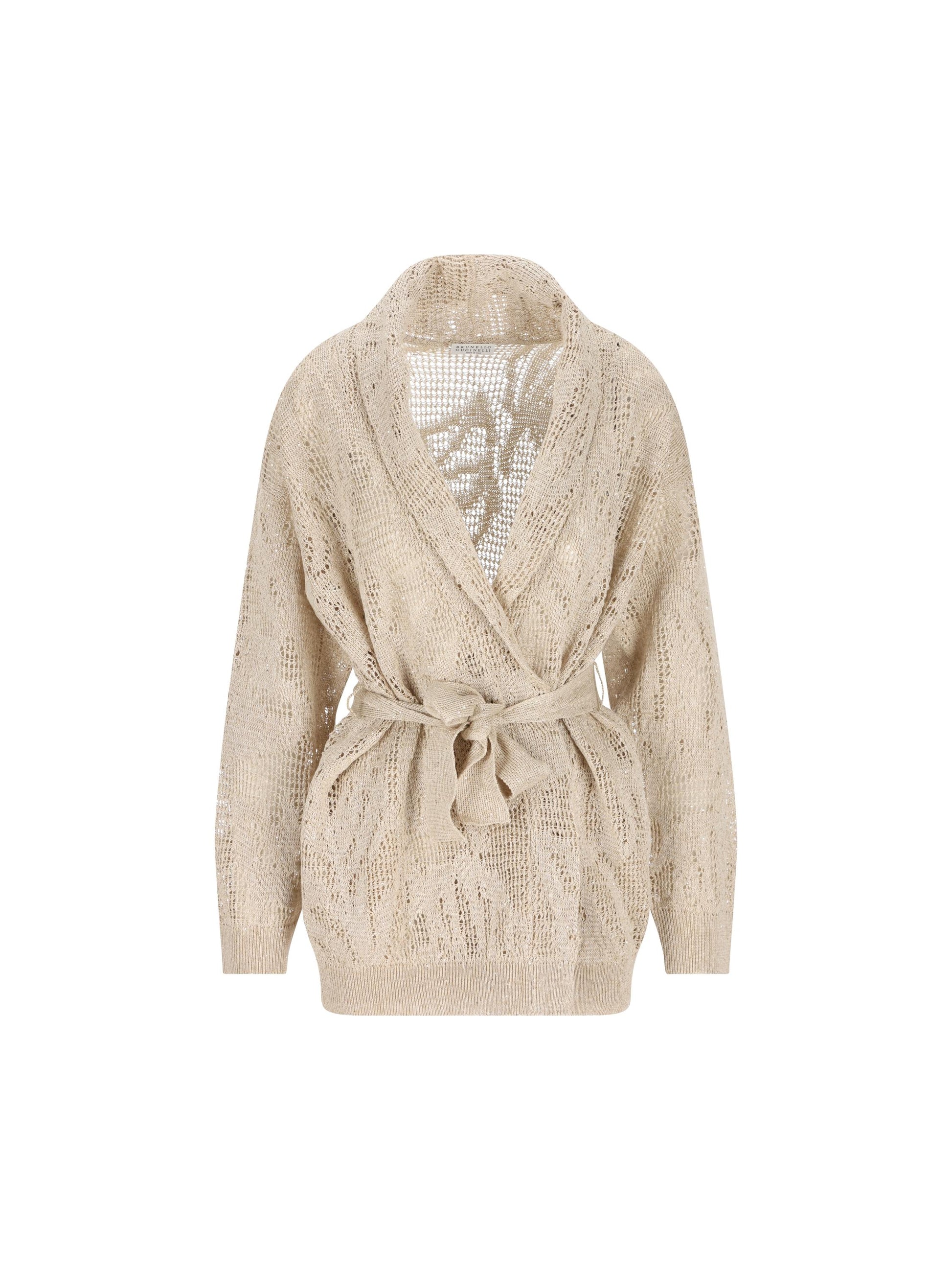 Cardigan realizzato in lino e cotone. MDT771006 C8925 BRUNELLO CUCINELLI 