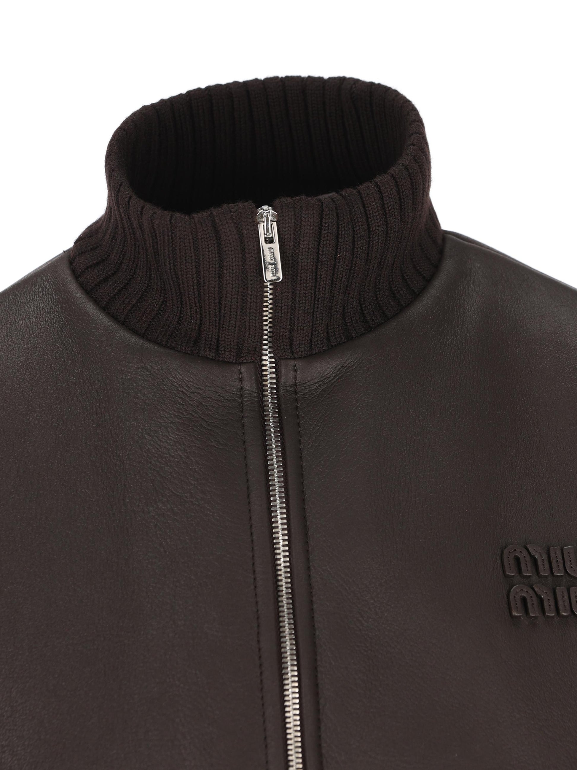 Giacca realizzata in pelle di montone. MPV961 172QF0003 MIU MIU 
