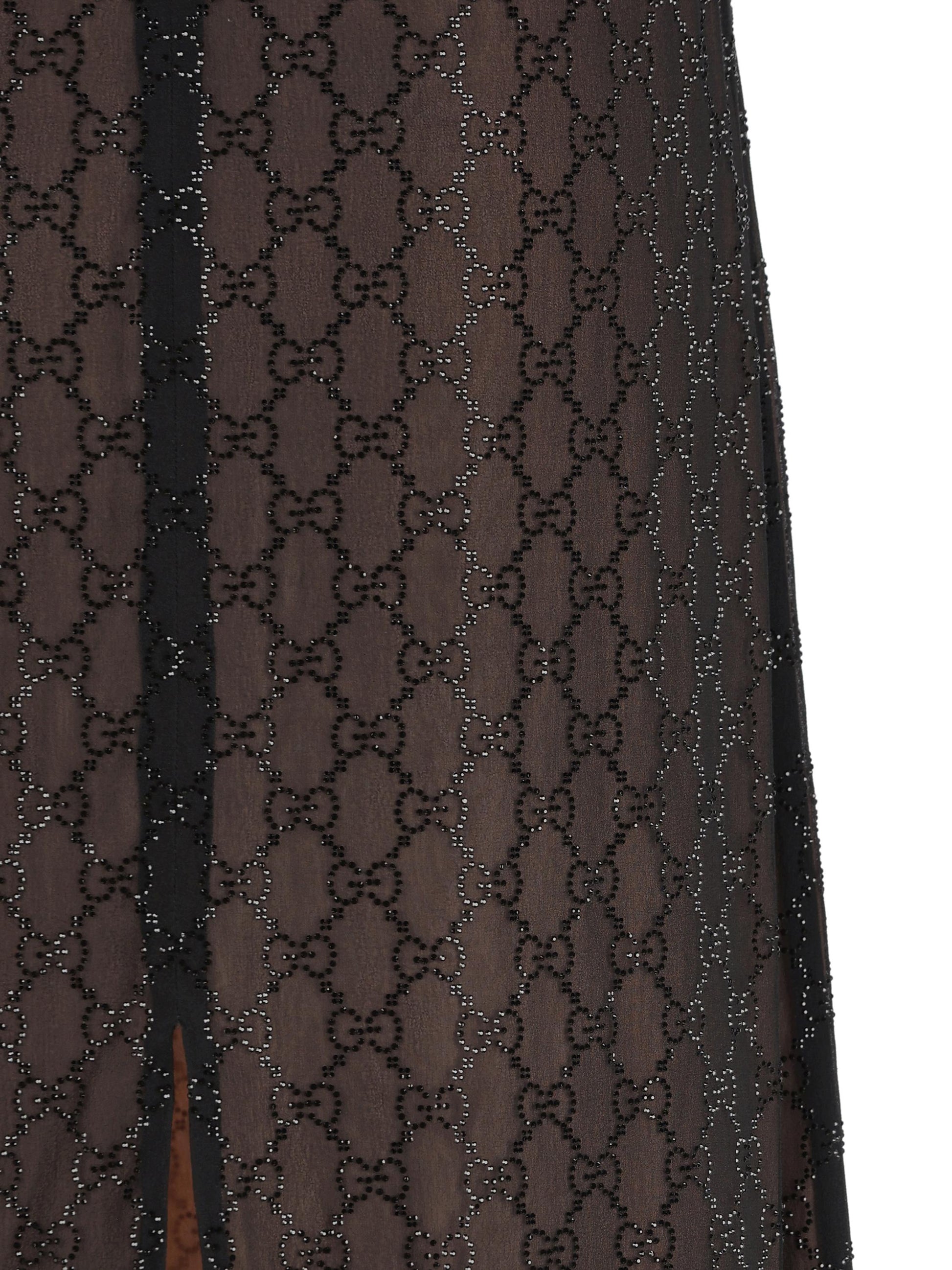 Abito lungo in seta con strass 835616 ZHS041043 GUCCI 