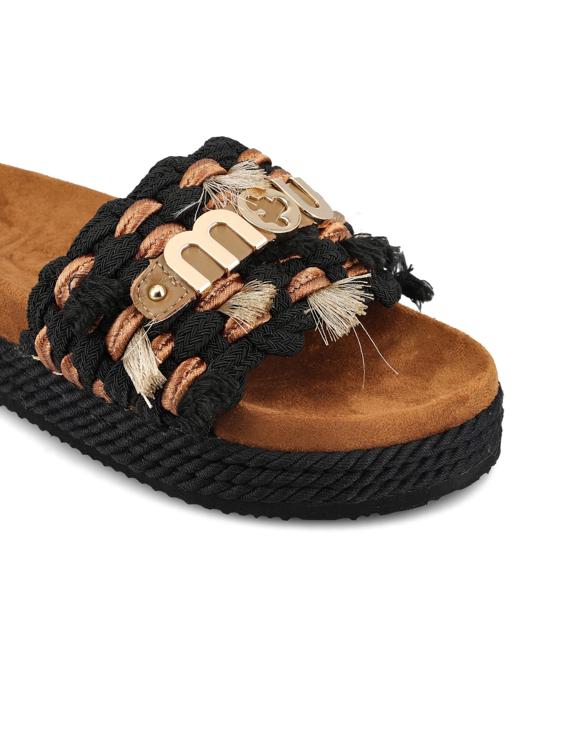 Sandali realizzati in corda. SW451008K BLA MOU 