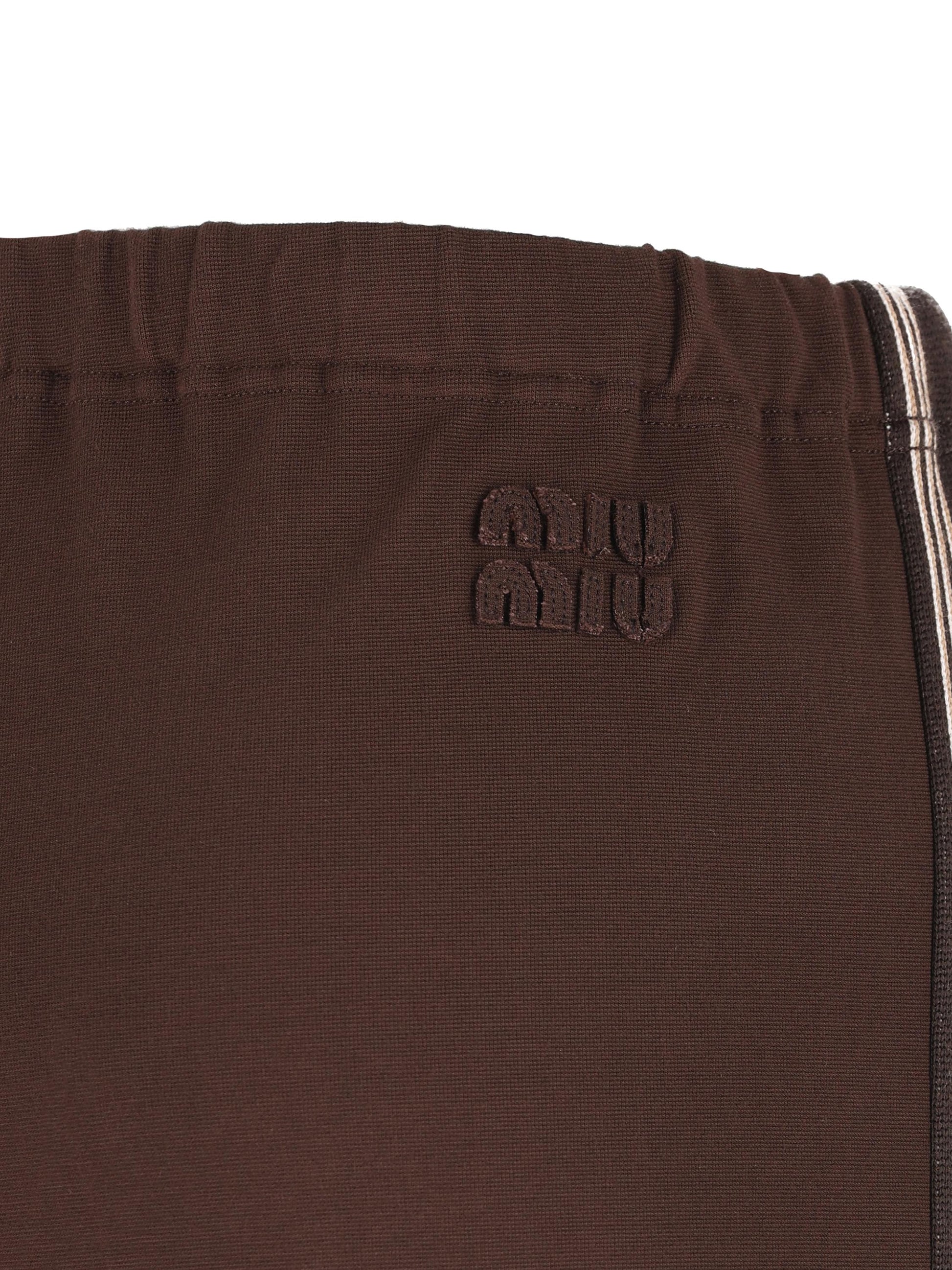 Pantaloni in maglia punto stoffa MP1935 18FQF0324 MIU MIU 