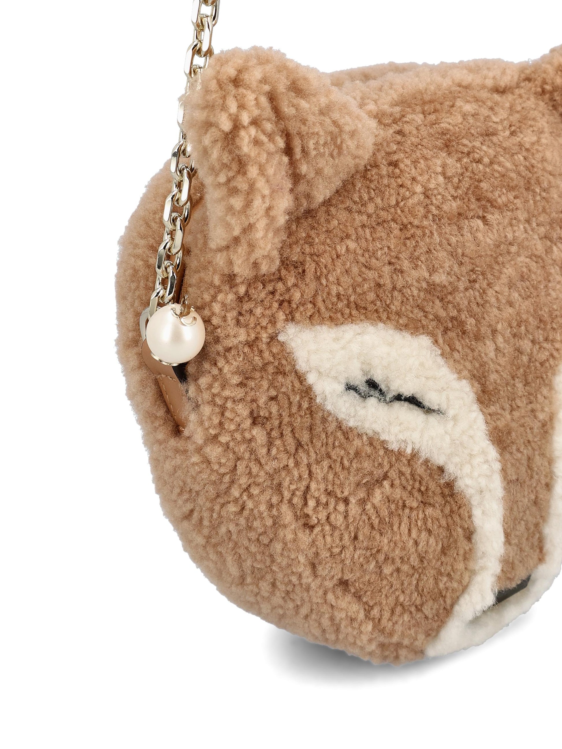 Soft Fox Mini Bag in shearling SOFT FOX MINI BAG SHRTOFFEE/LATTE JIMMY CHOO 