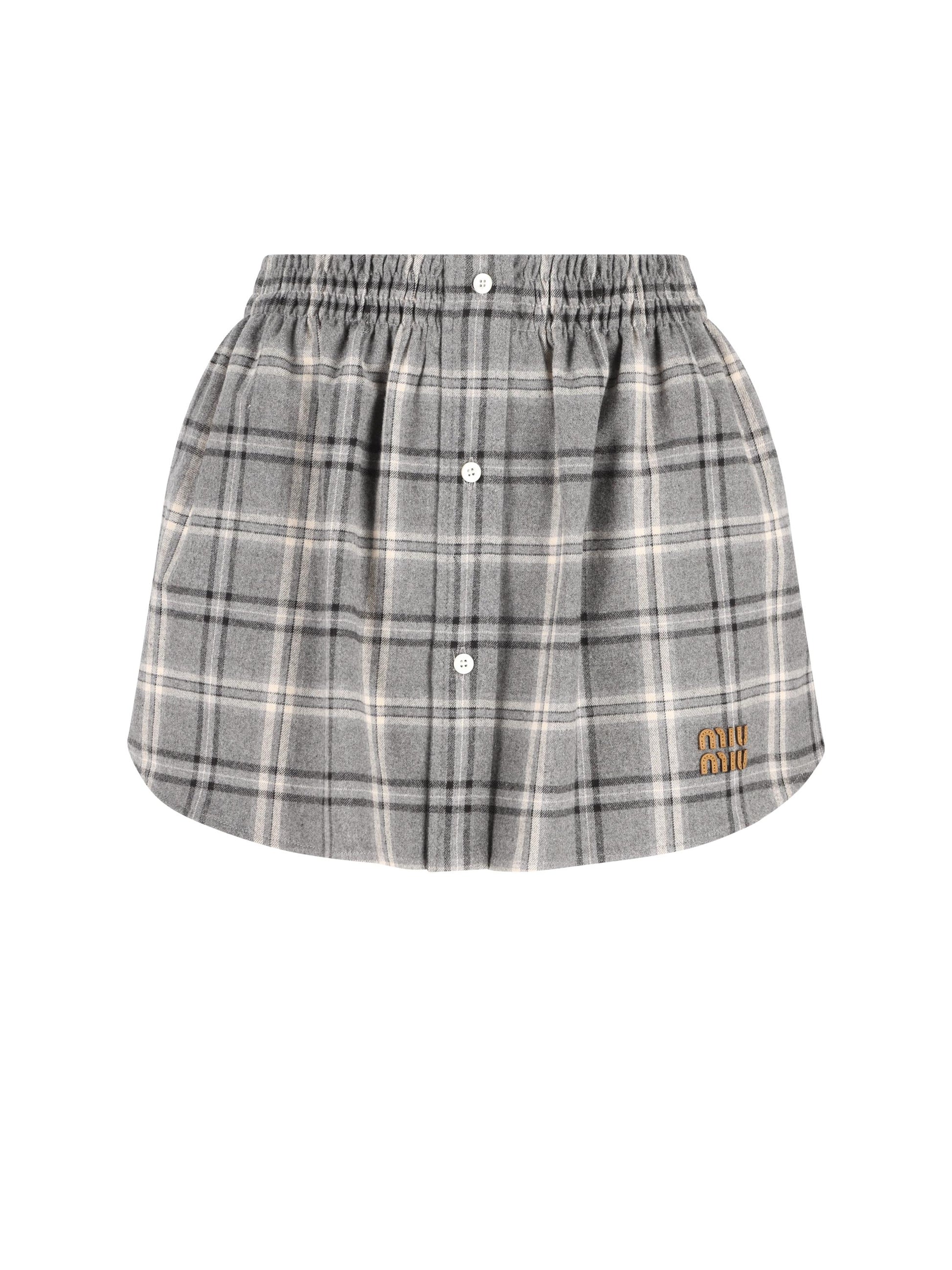 Minigonna realizzata in cotone. MG2603 1807F0480 MIU MIU 