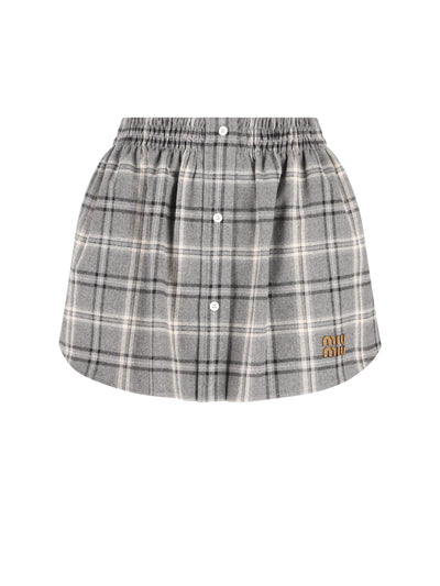 Minigonna realizzata in cotone. MG2603 1807F0480 MIU MIU 