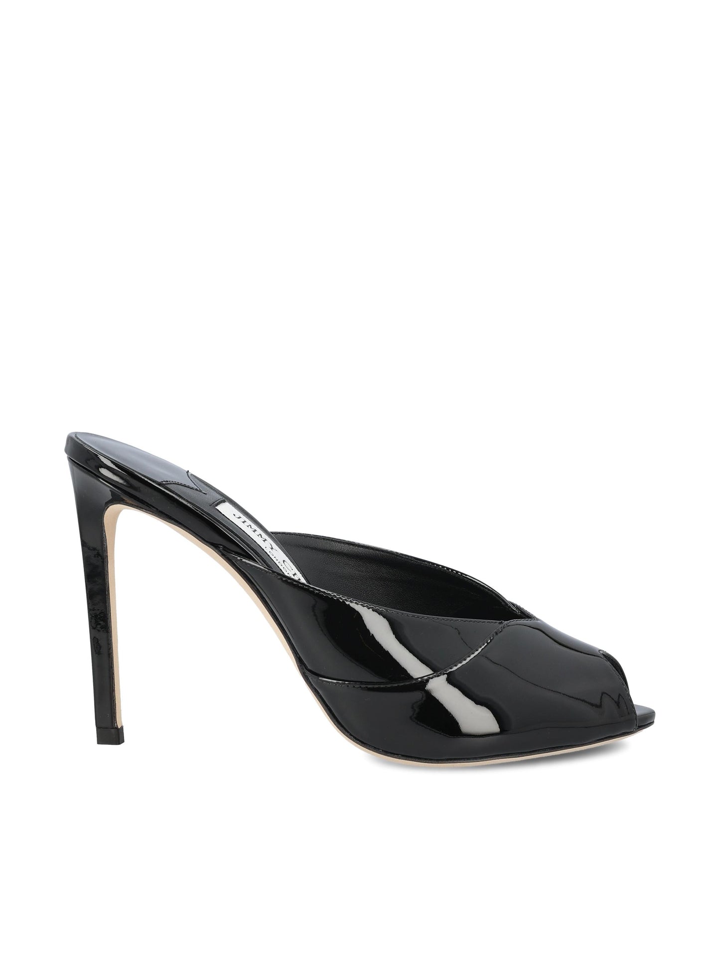 Sabot realizzate in pelle verniciata. BRIGITTE MULE100 PATBLACK JIMMY CHOO 