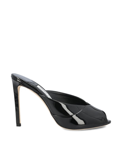Sabot realizzate in pelle verniciata. BRIGITTE MULE100 PATBLACK JIMMY CHOO 