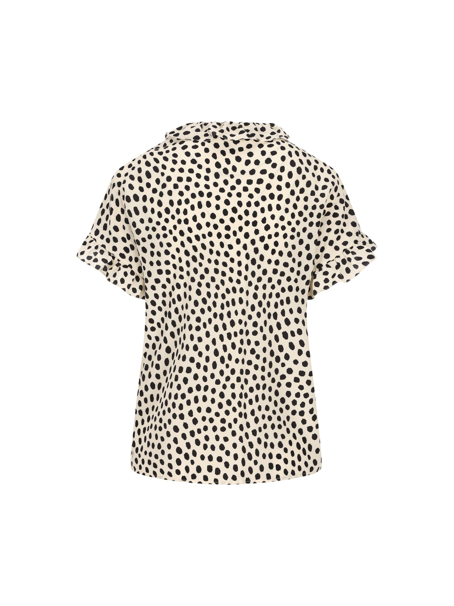 Top con volant a maniche corte in crêpe de chine. CH26SHT33306 94Q CHLOE' 