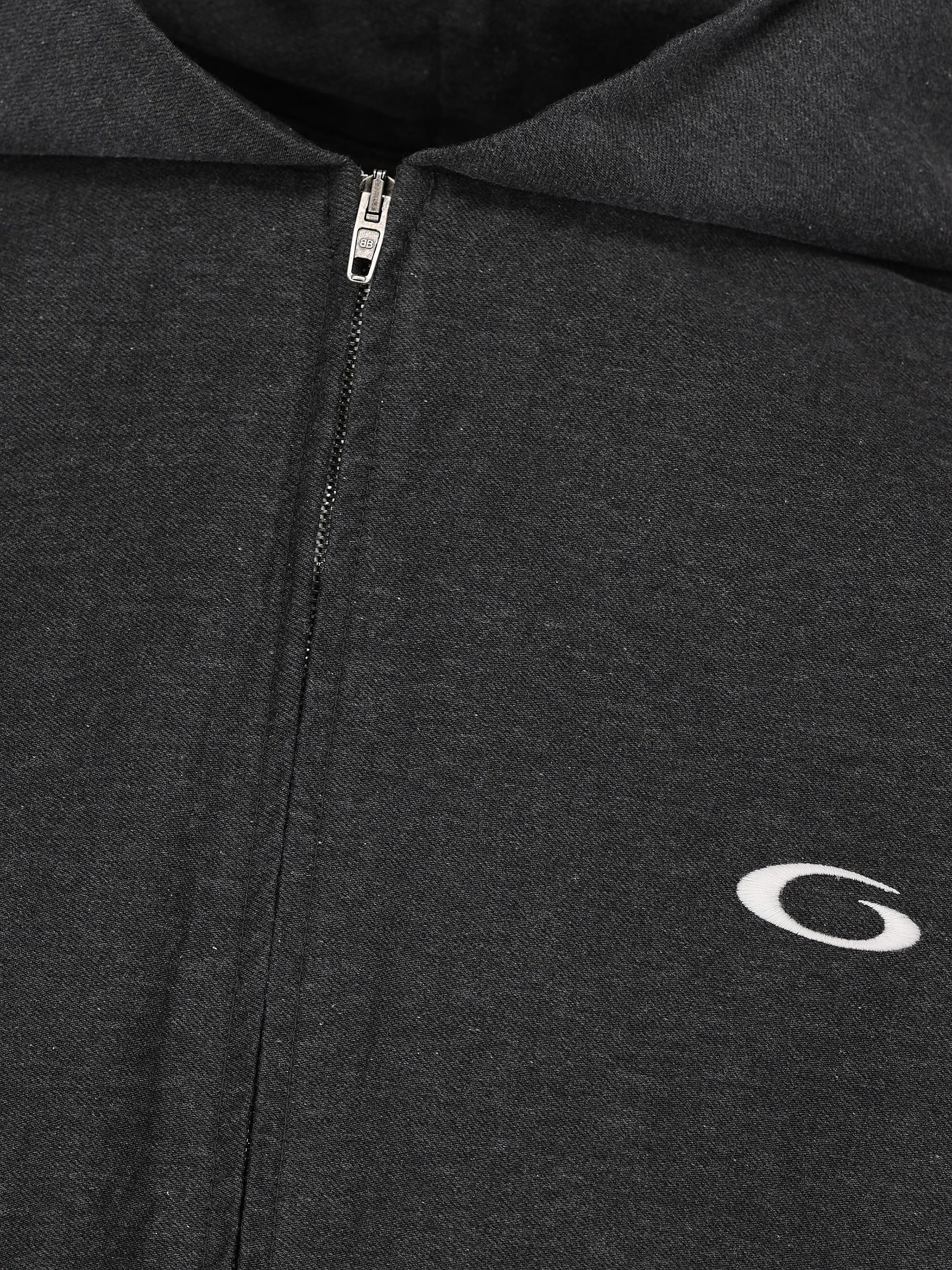 Hoodie in denim Trompe L'Œil con ricamo Loop Sports Icon 838688 TSWB31140 BALENCIAGA 